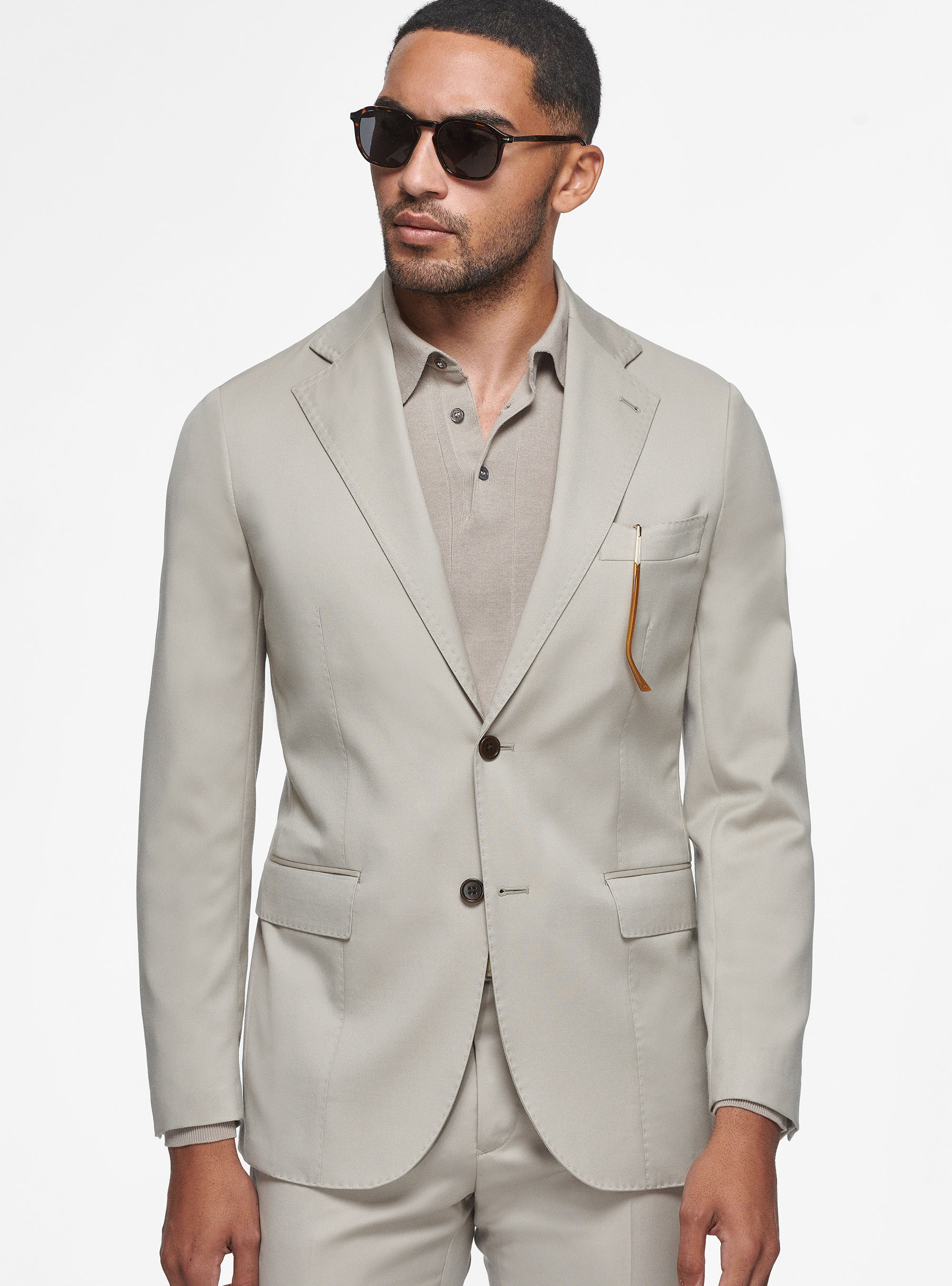 Giacca in pura lana superfine 110's, SABBIA