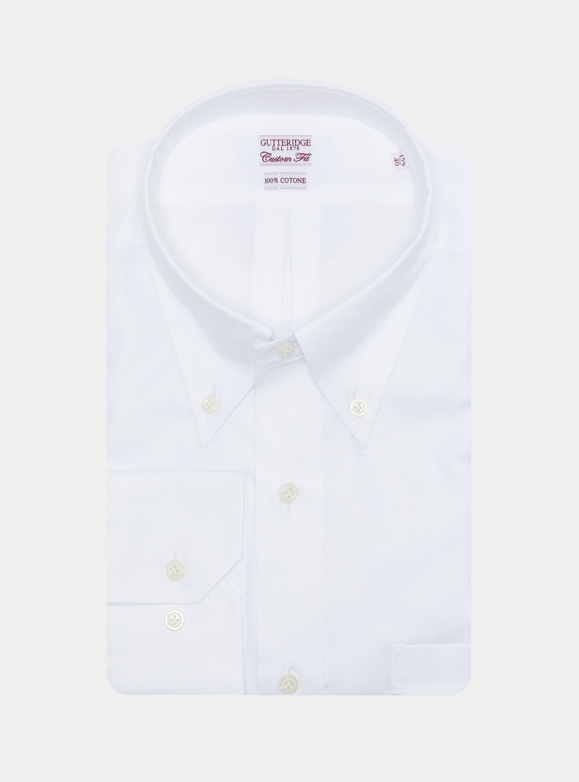 Chemise confortable en coton oxford, BLANC