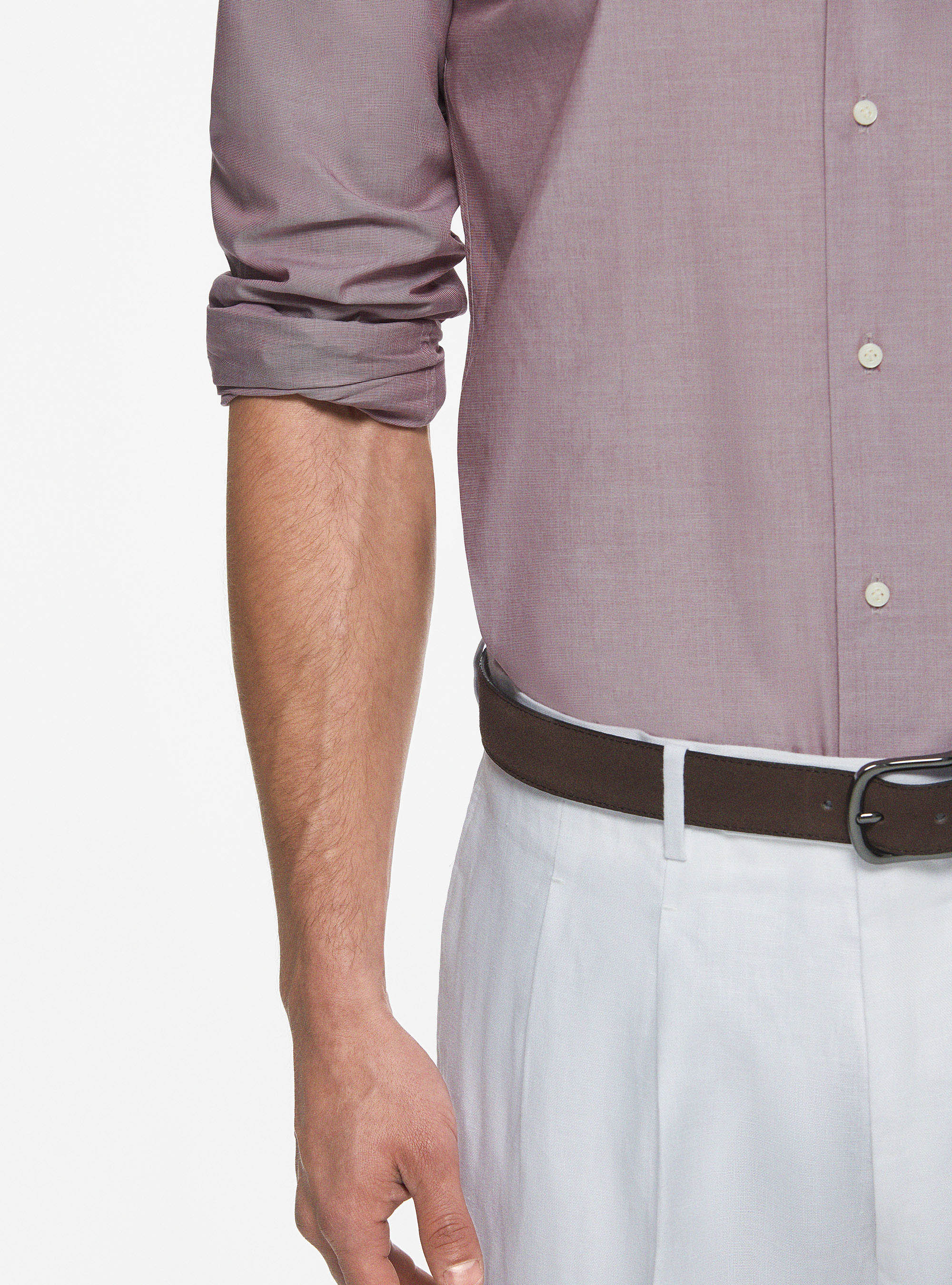Camisa de algod&oacute;n fil a fil, CEBOLLA