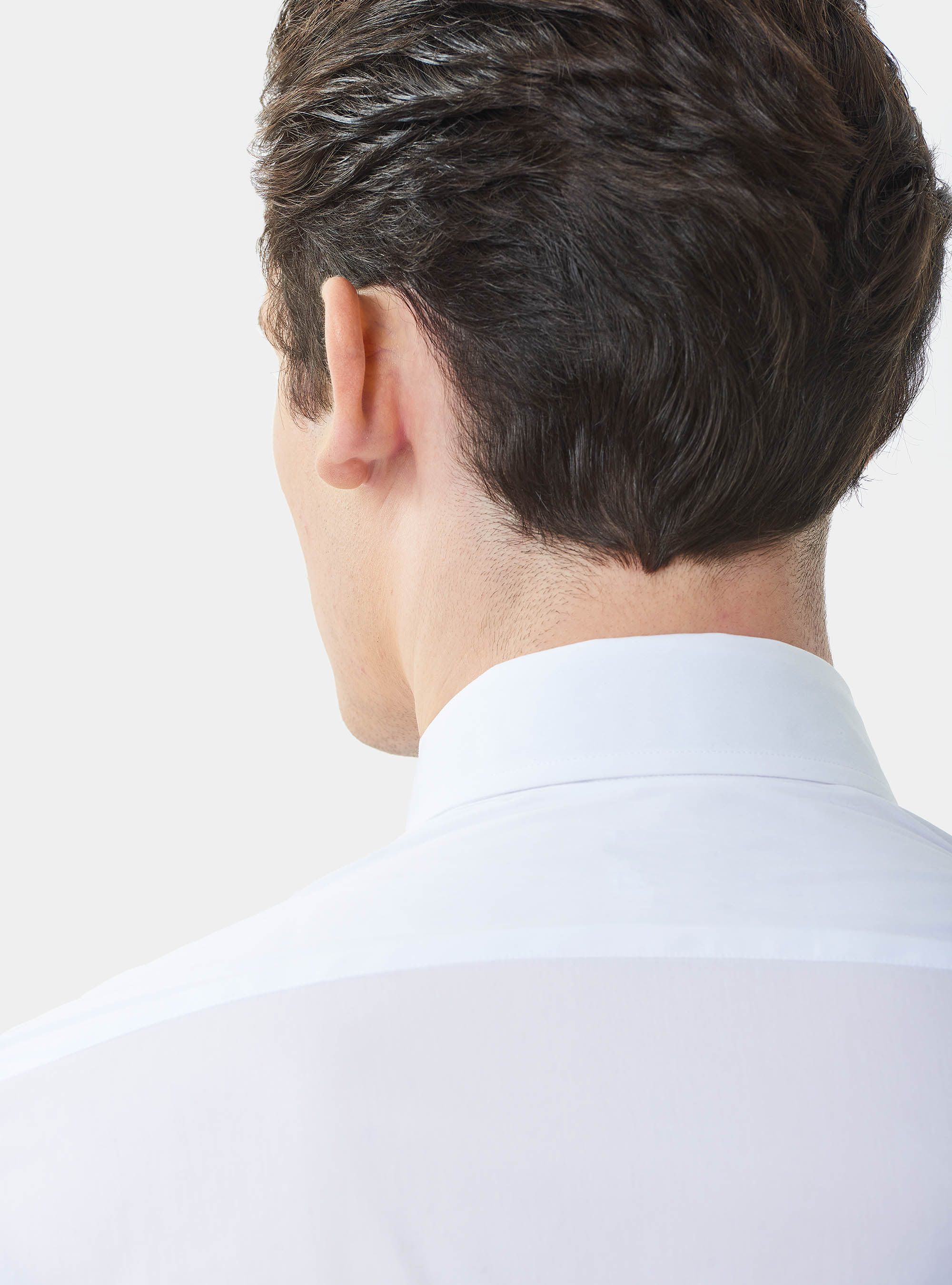 Super slim Fit Hemd aus Stretch-Baumwollpopeline, BIANCO 0099C