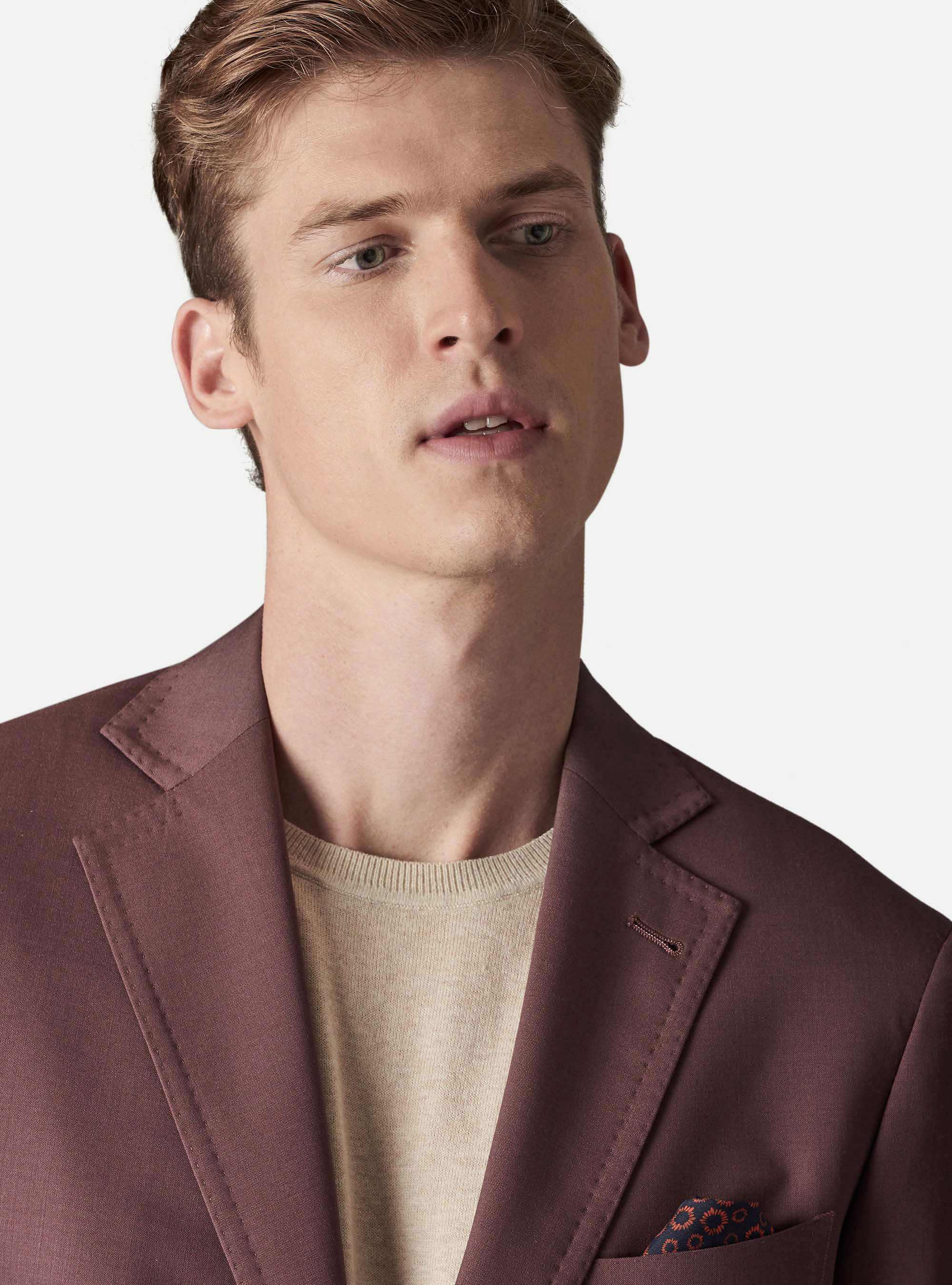 Giacca in pura lana superfine 120, CIPOLLA