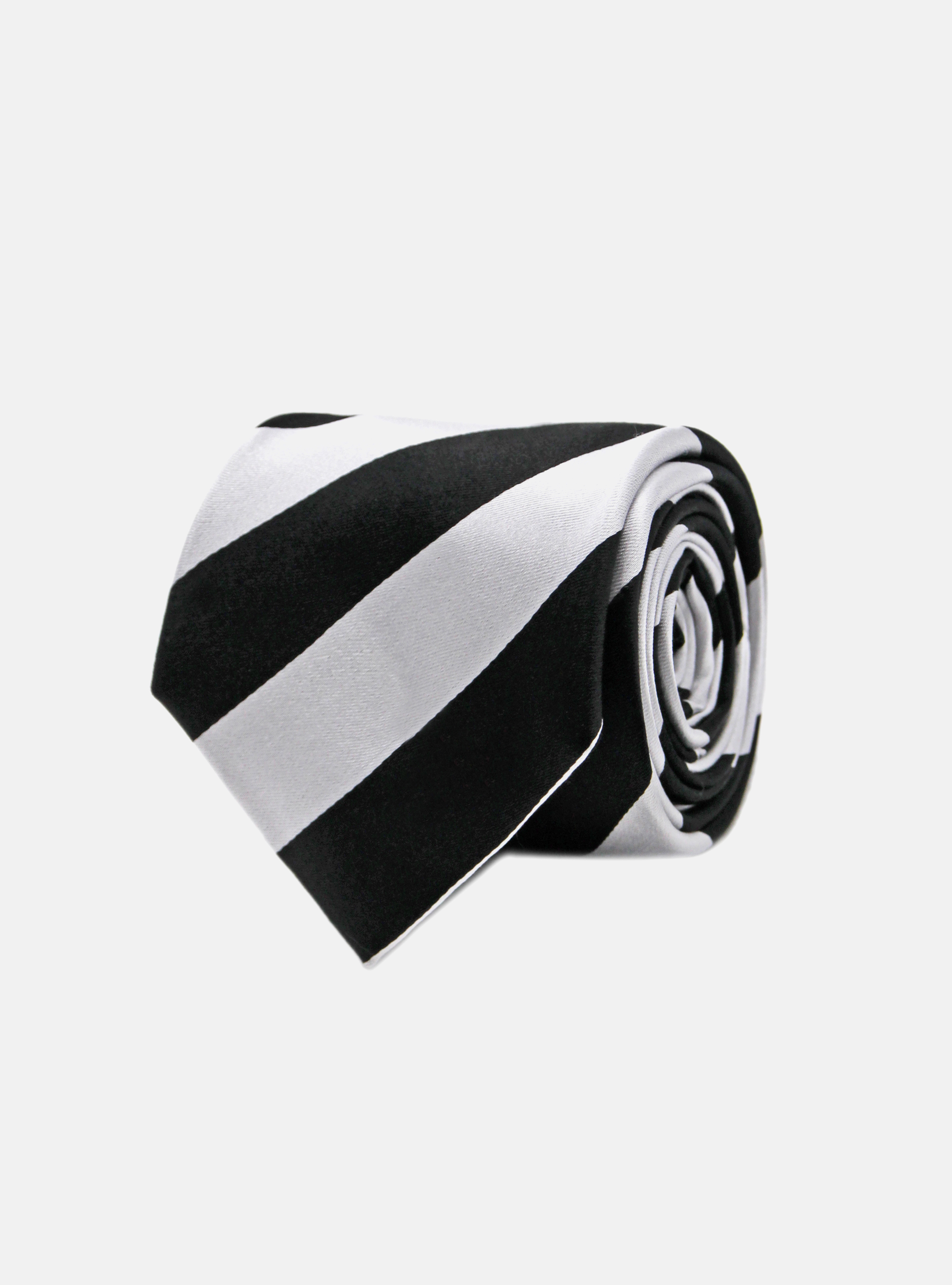 Cravatta 5 pieghe in seta con fantasia regimental, NERO