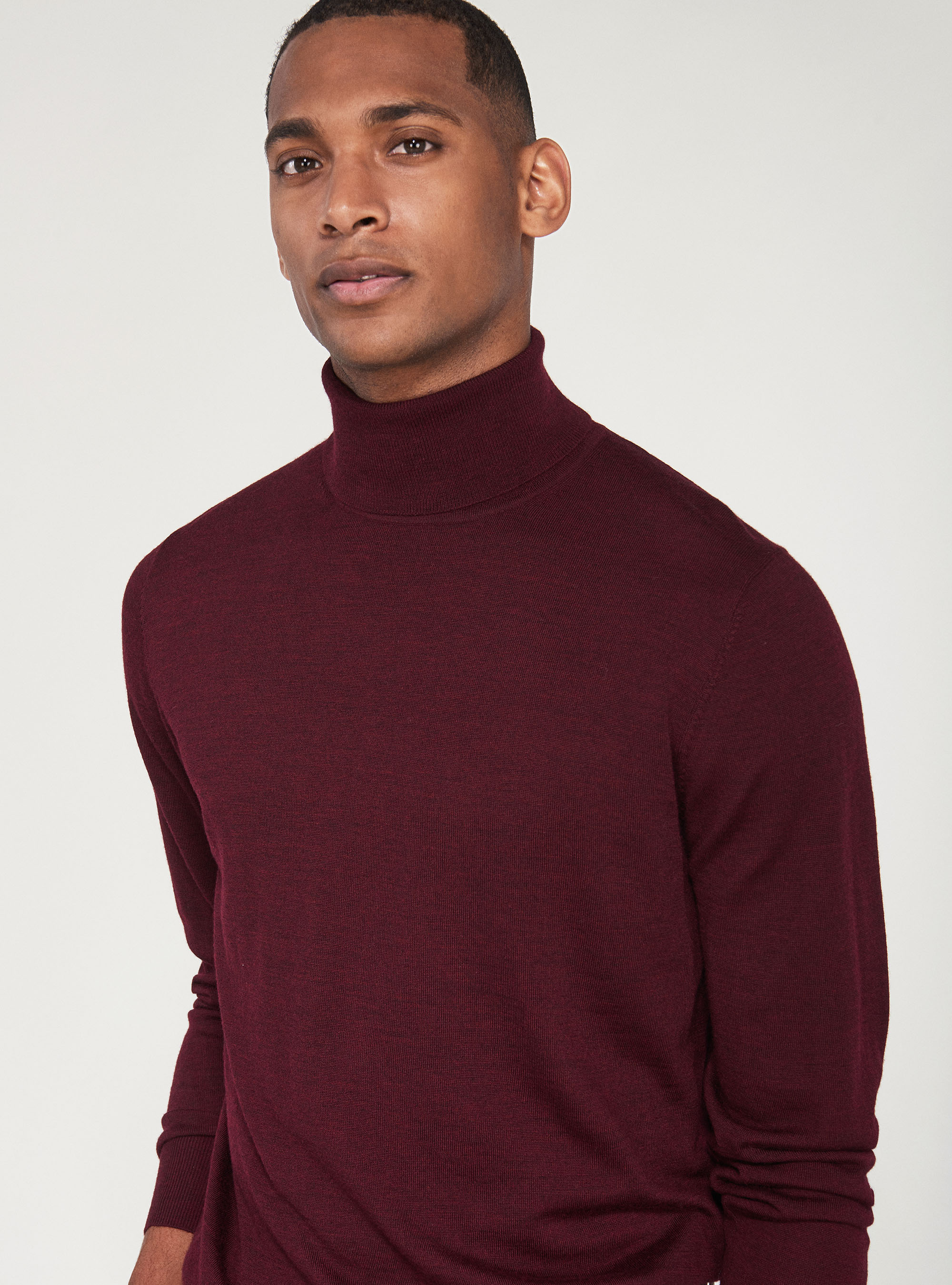 Turtleneck in pure extra-fine merino wool