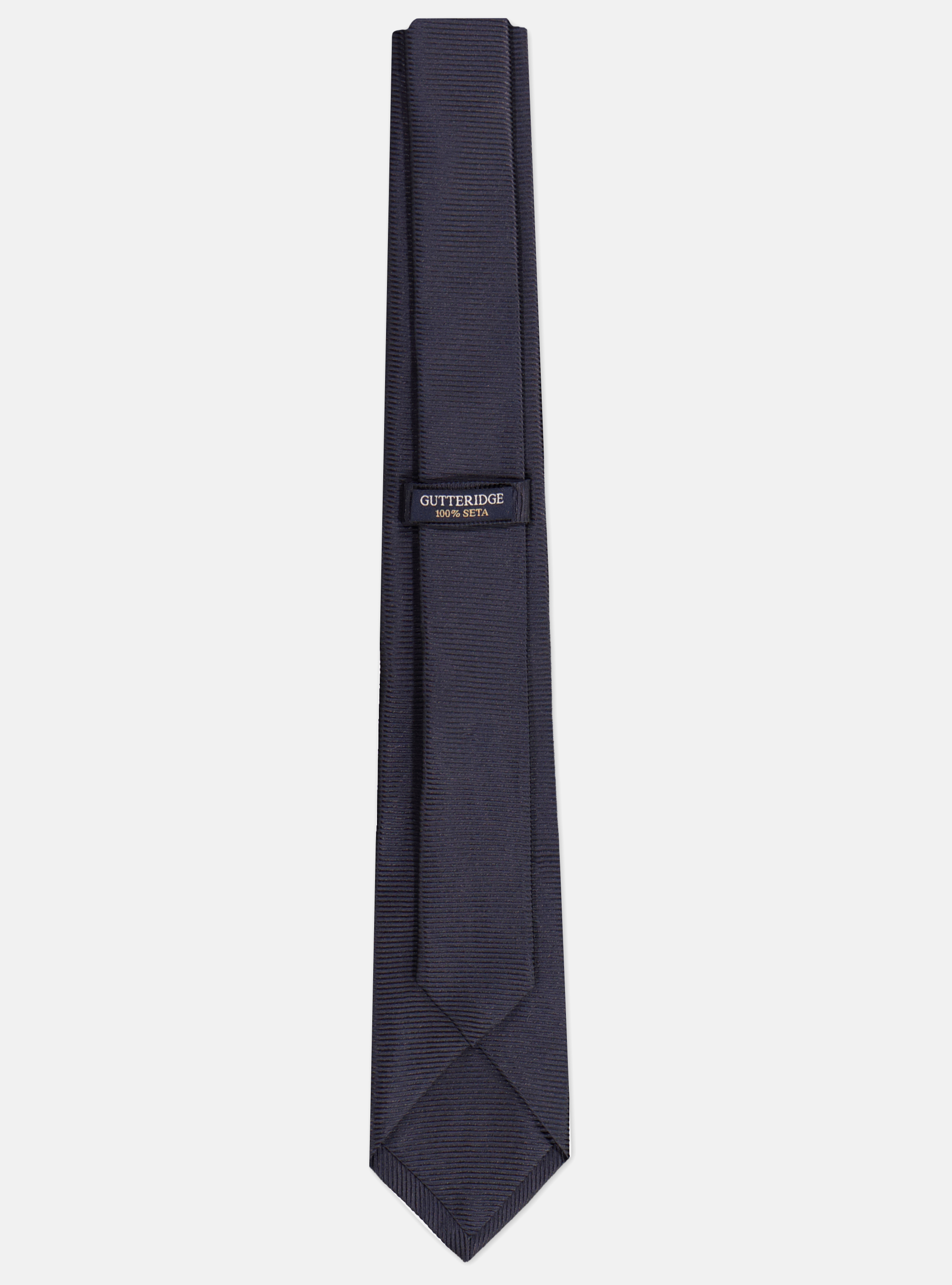 Cravate 5 plis en soie, BLEU MARINE