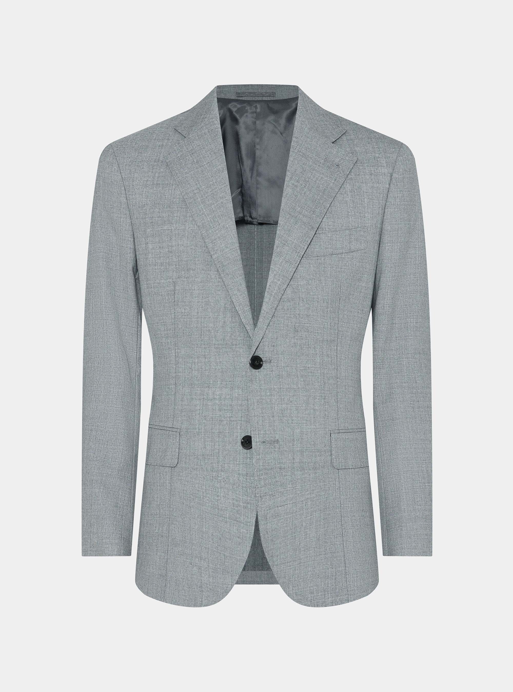 Vitale Barberis Canonico pure wool suit blazer, LIGHT GREY MELANGE