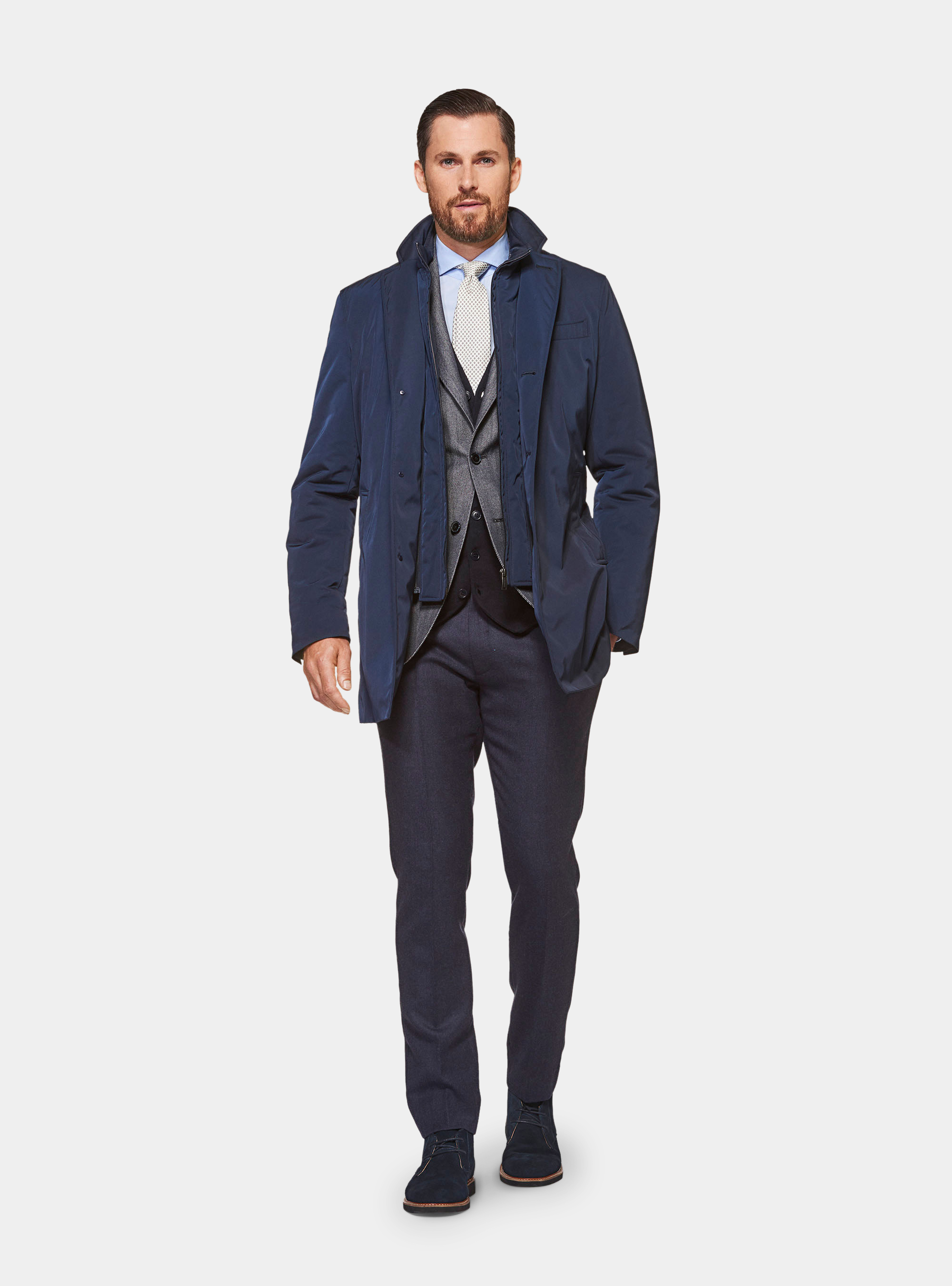 Overcoat, NAVY BLUE