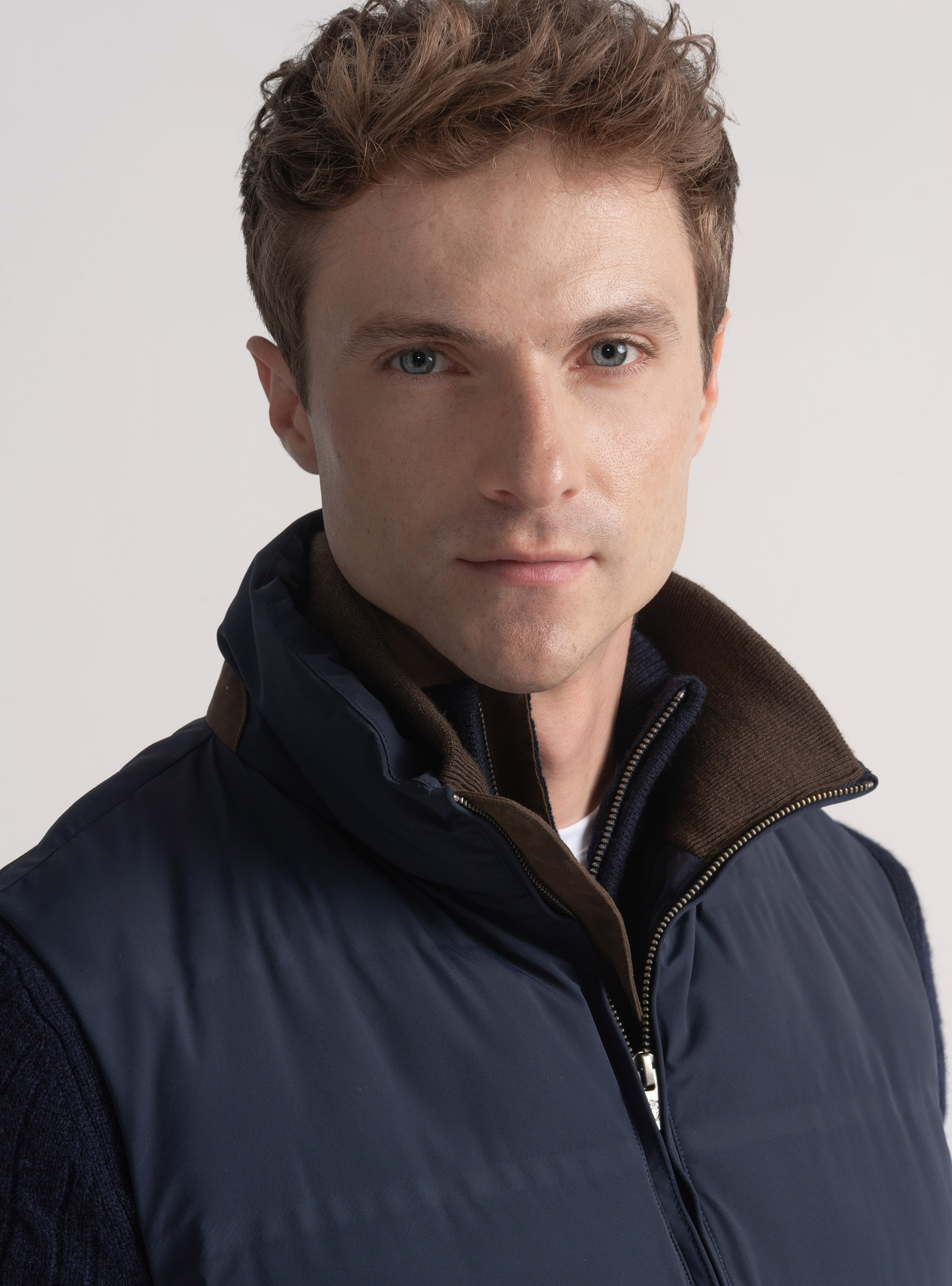 Manga de tejido técnico de alto rendimiento, AZUL MARINO