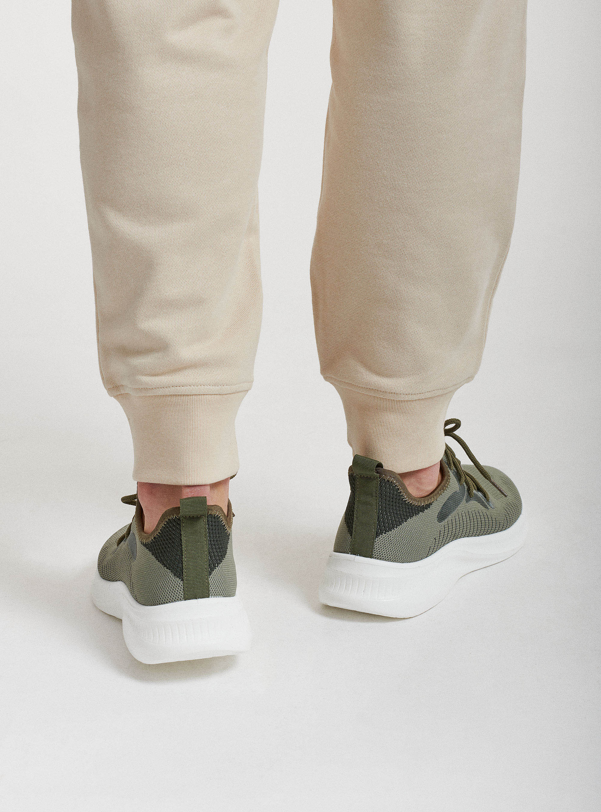 Joggers in felpa, ECRU