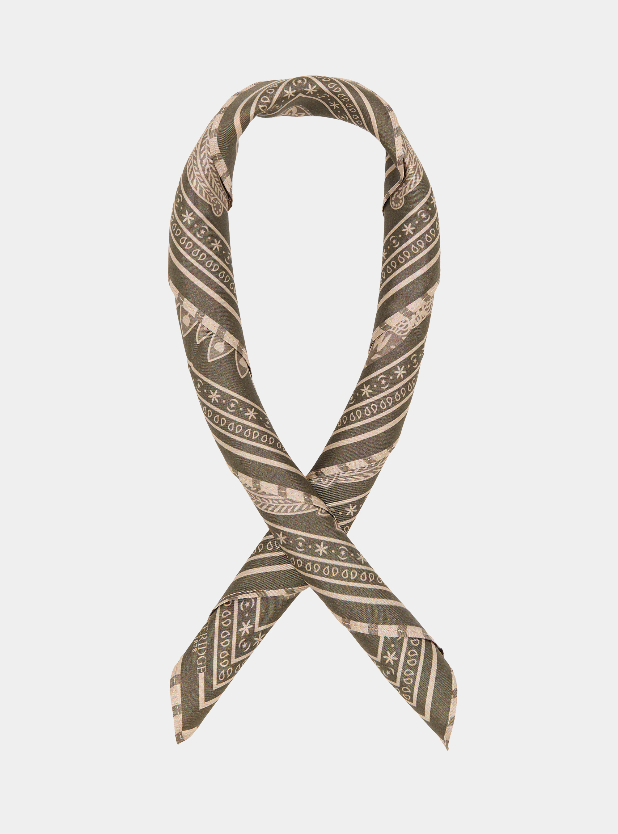 Foulard in seta stampa bandana, SALVIA 0602C