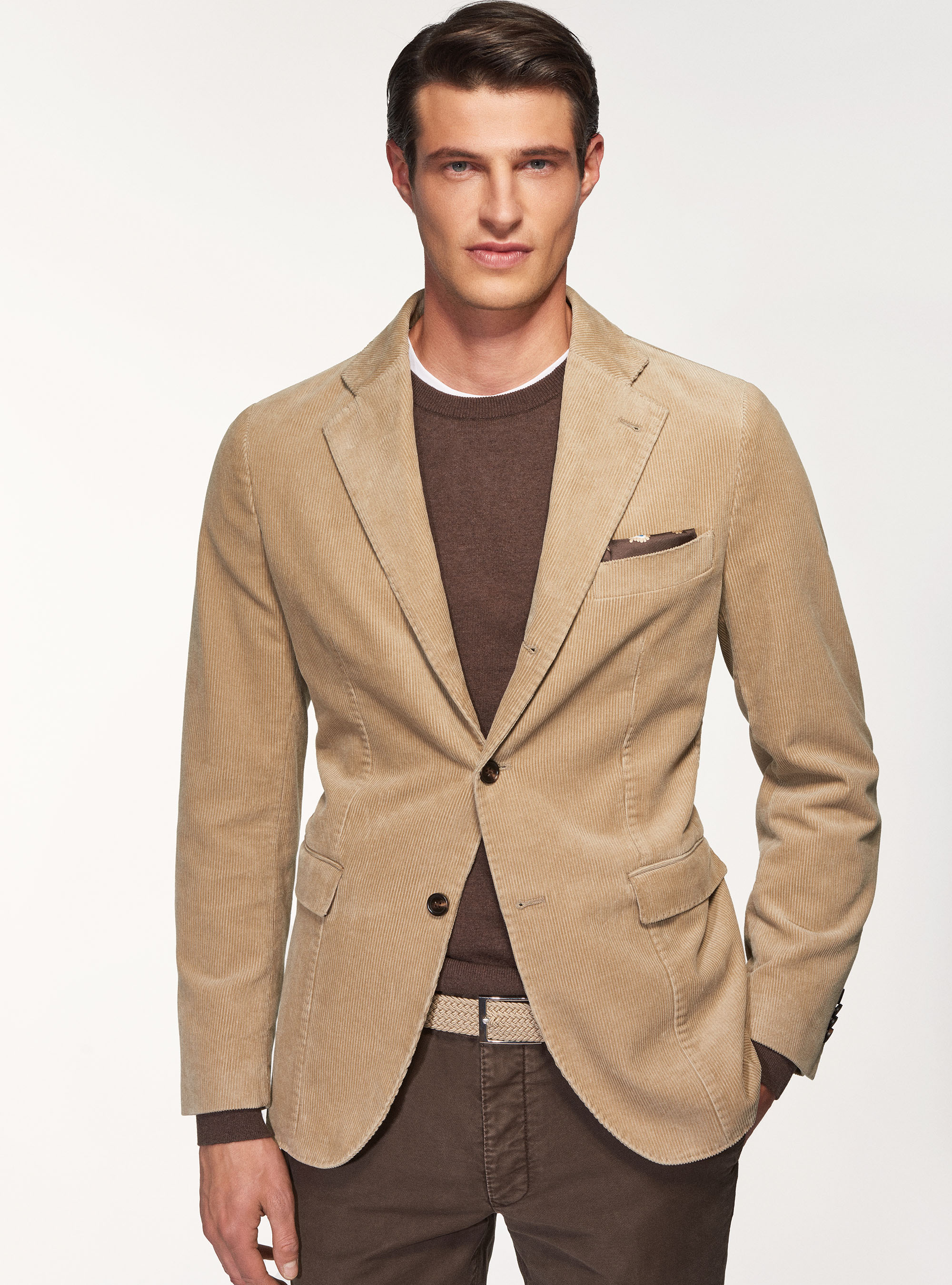 Giacca in velluto a coste di cotone, SABBIA