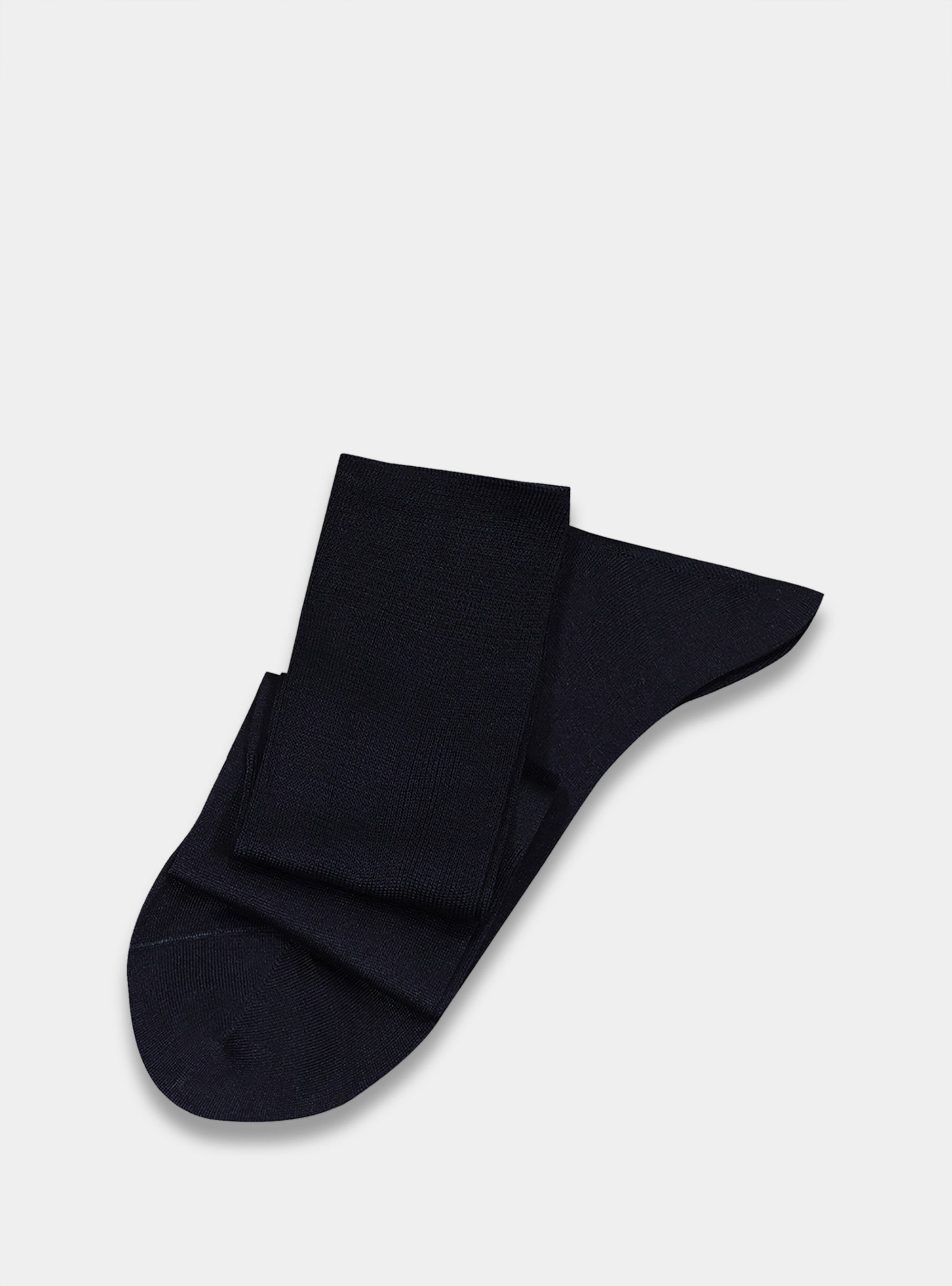 Calzini lunghi tinta unita in filo di Scozia, BLU NAVY