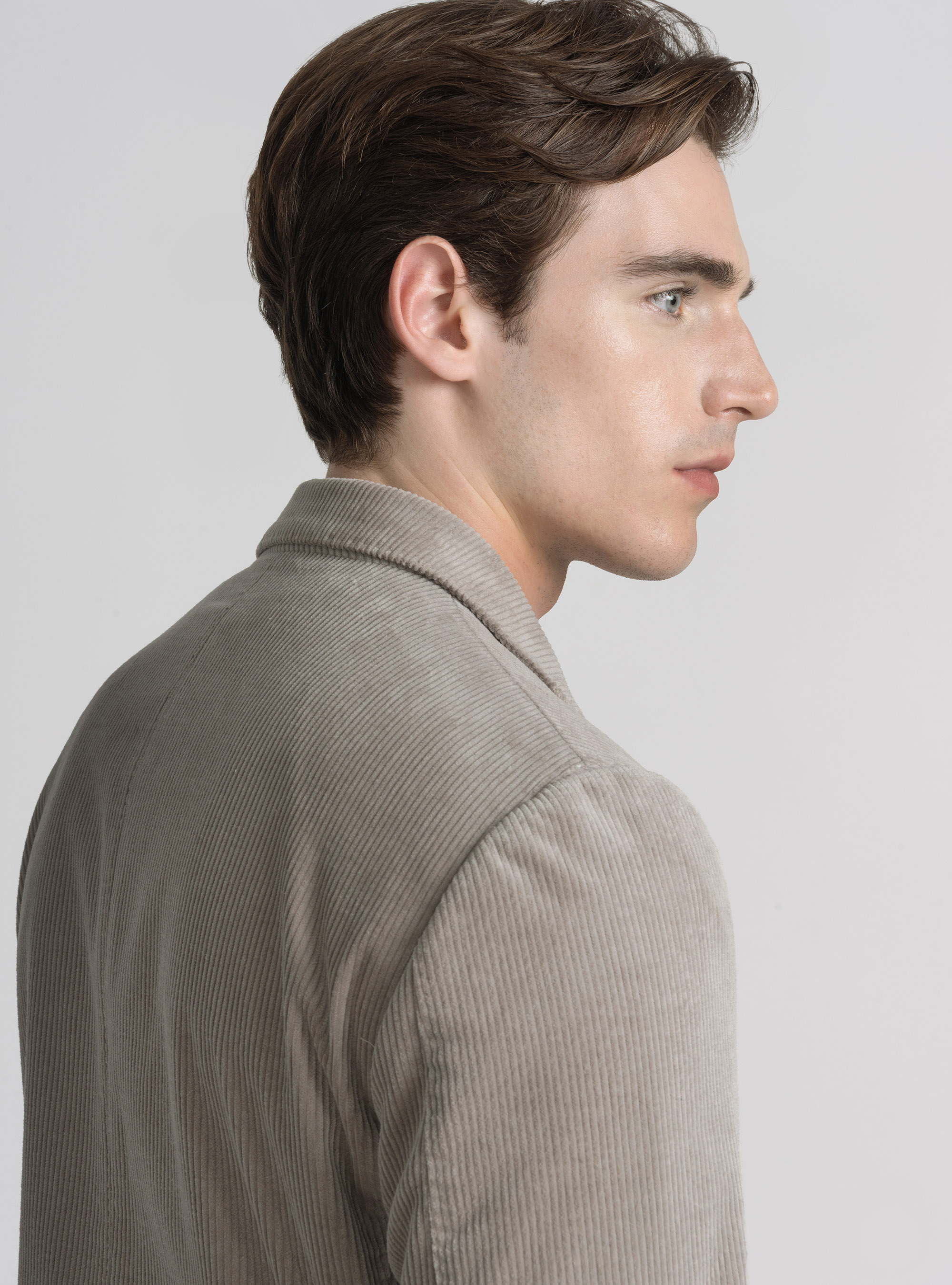 Giacca in velluto a coste di Duca Visconti di Modrone, GRIGIO CHIARO 0256C