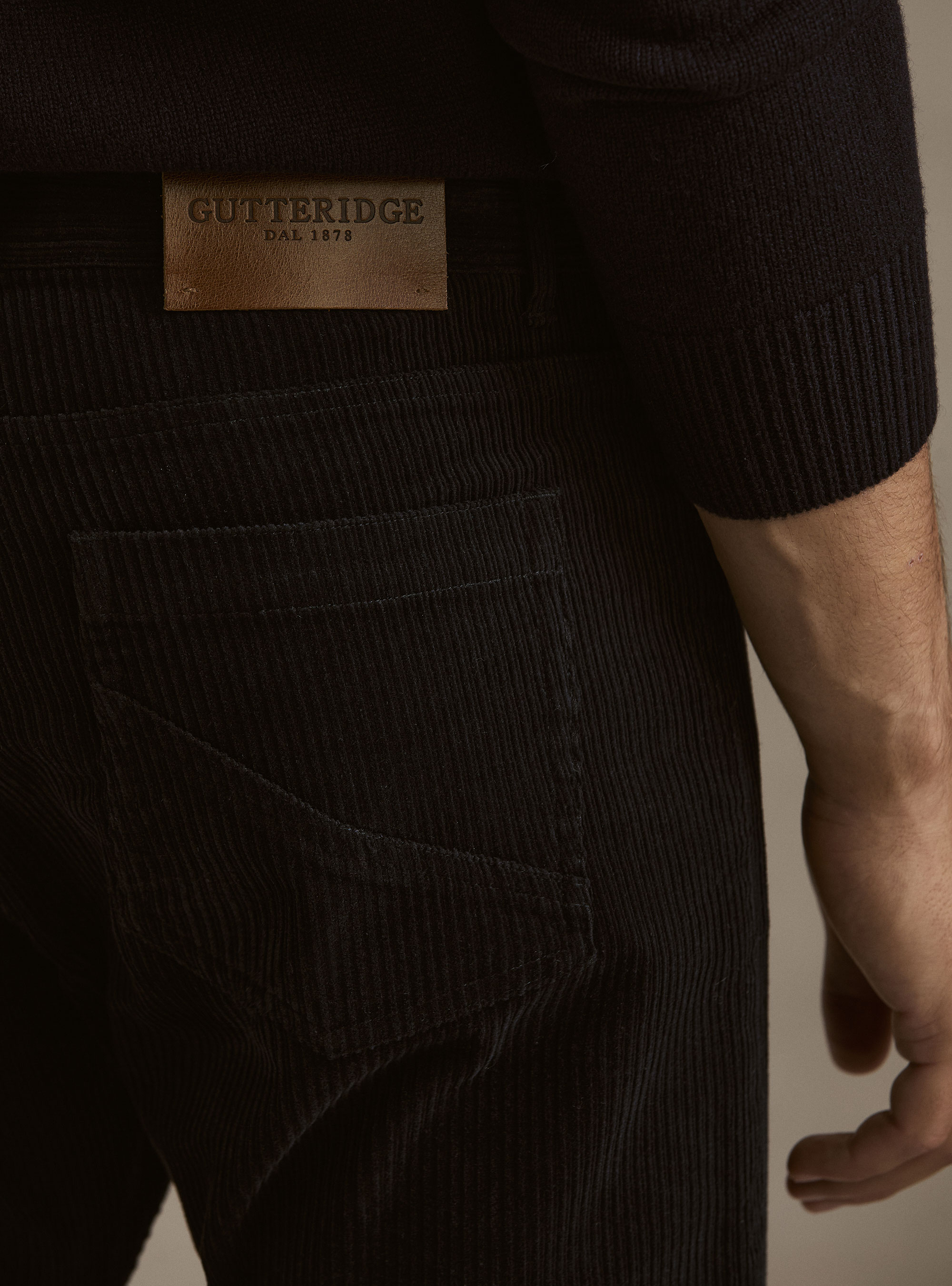 5-pocket corduroy trousers, NAVY BLUE
