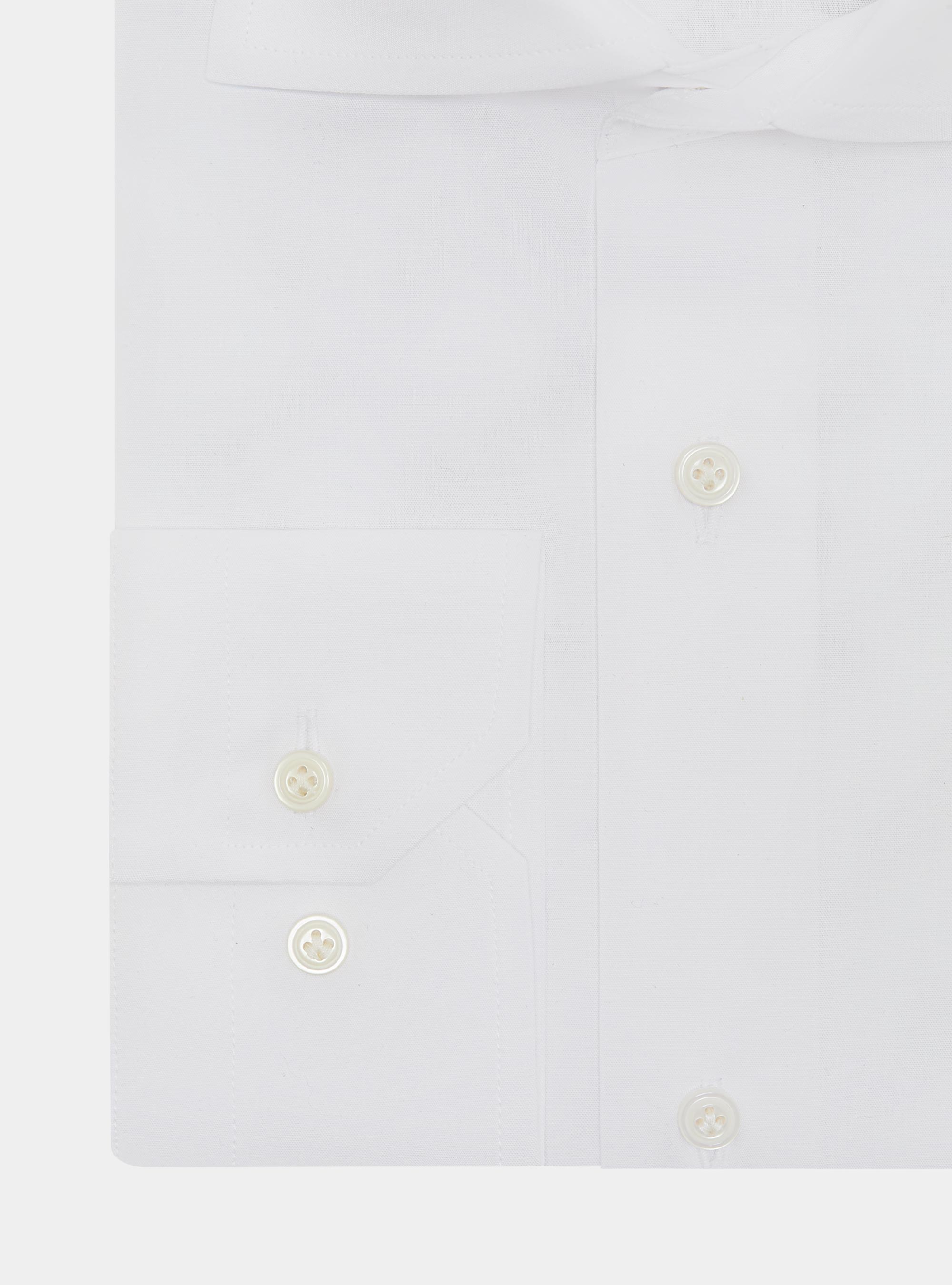 Chemise en popeline stretch, BLANC