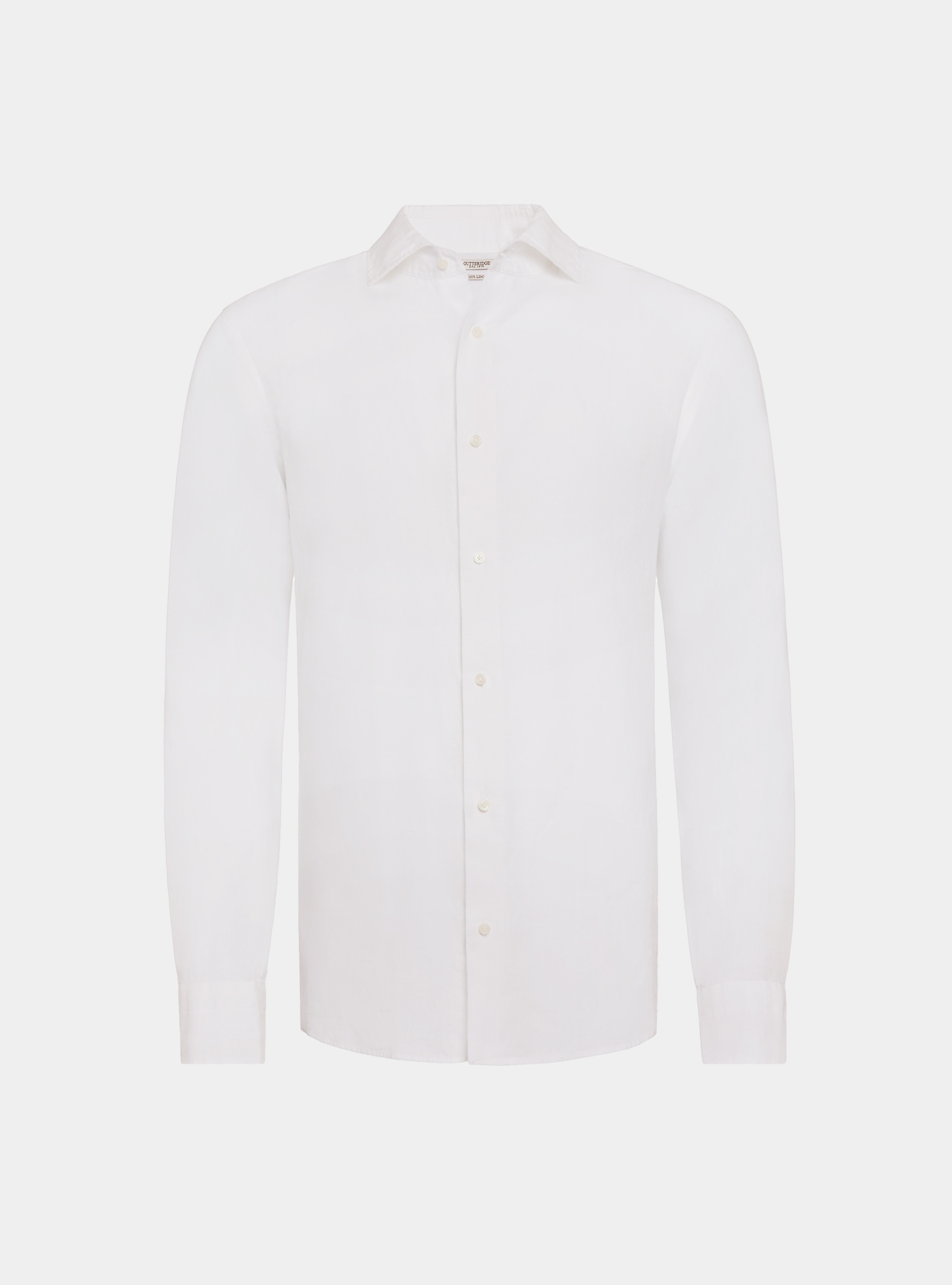 Camisa de lino puro, BLANCO