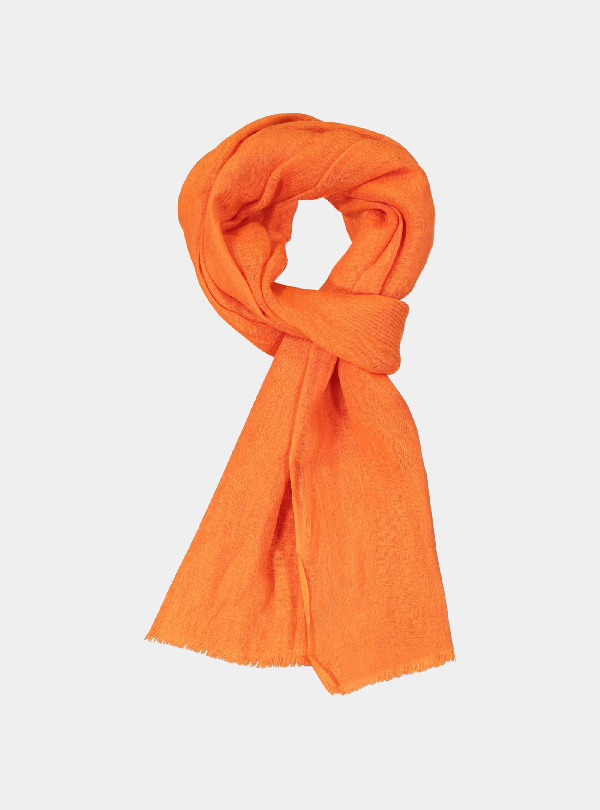 Solid color linen scarf, ORANGE