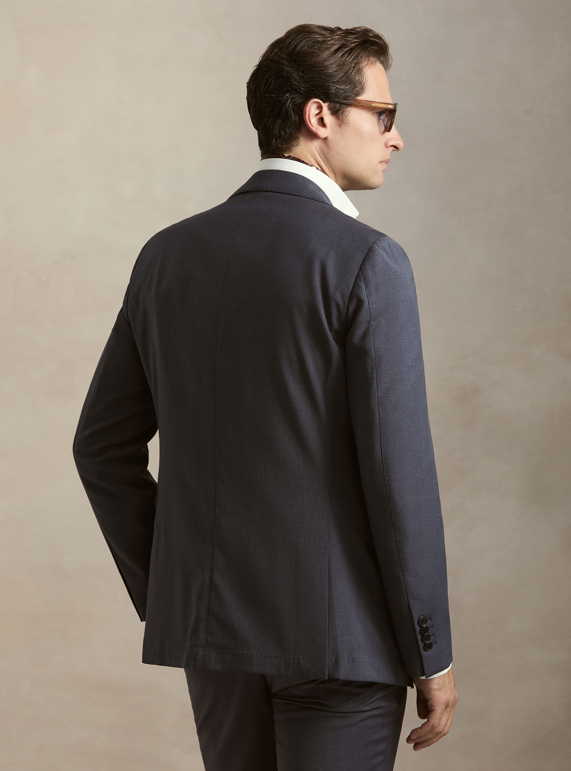 Slim fit classic suit blazer, INK