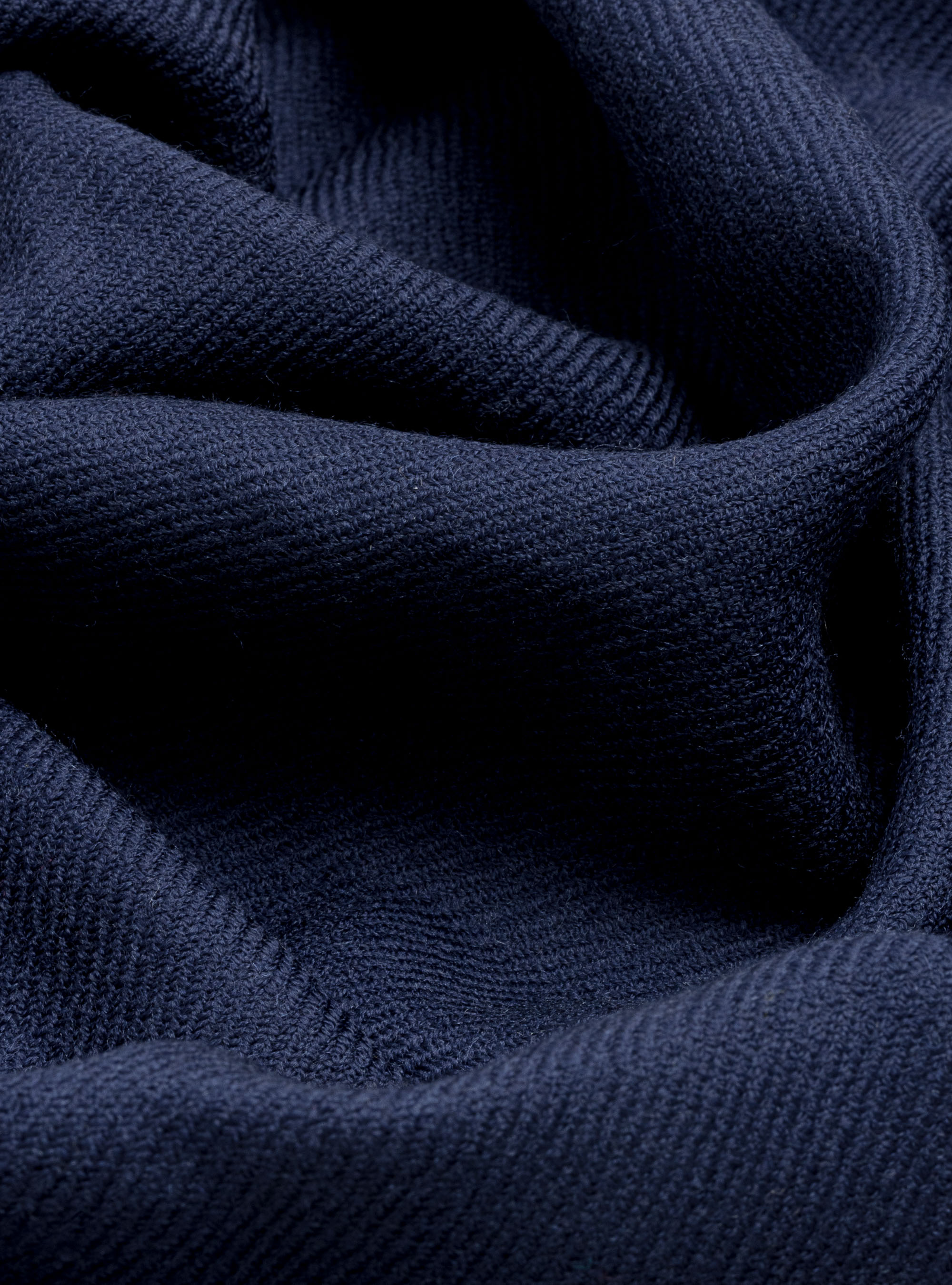 Sciarpa in lana con ricamo, BLU