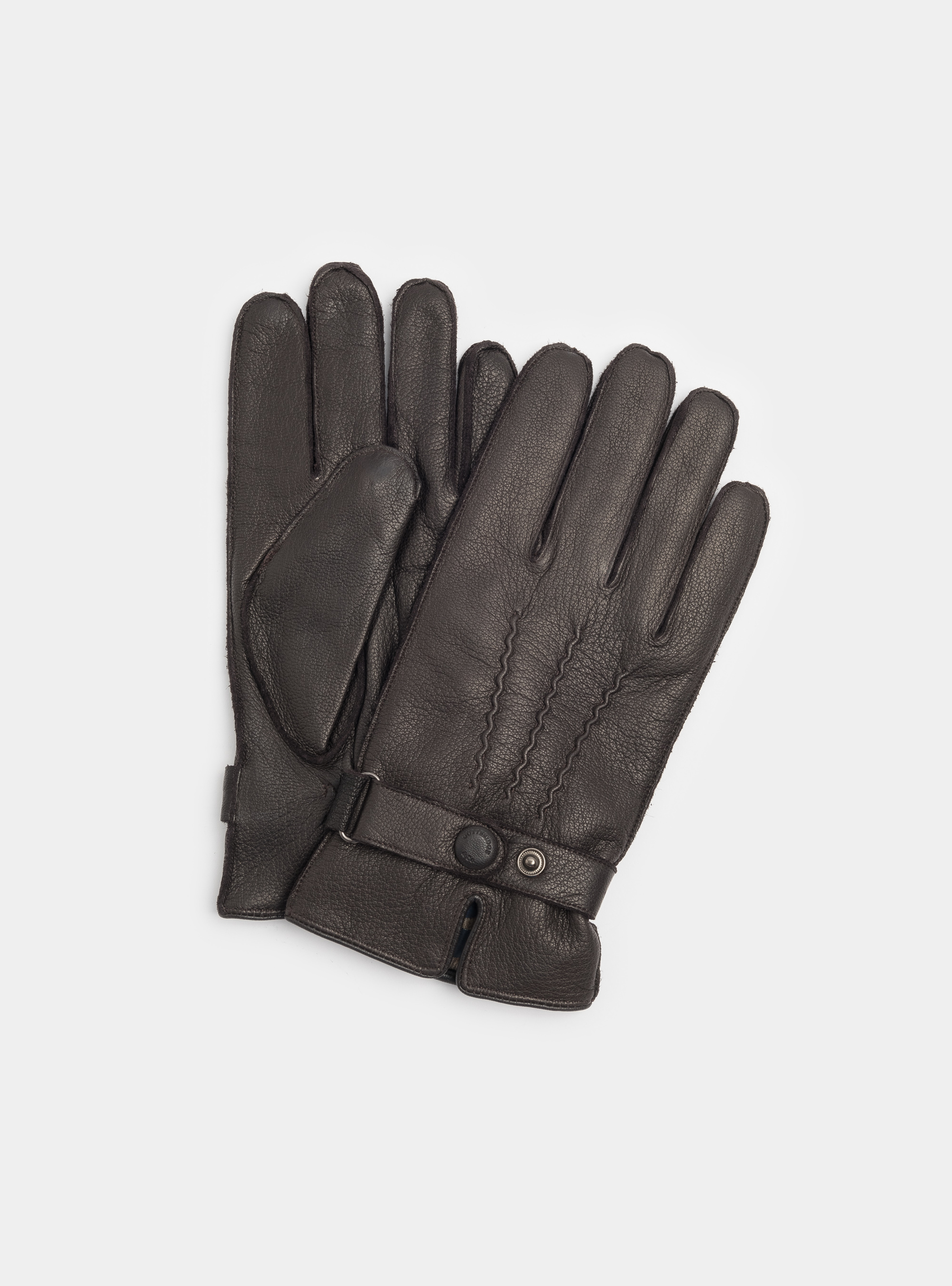 Guanti in pelle, MARRONE