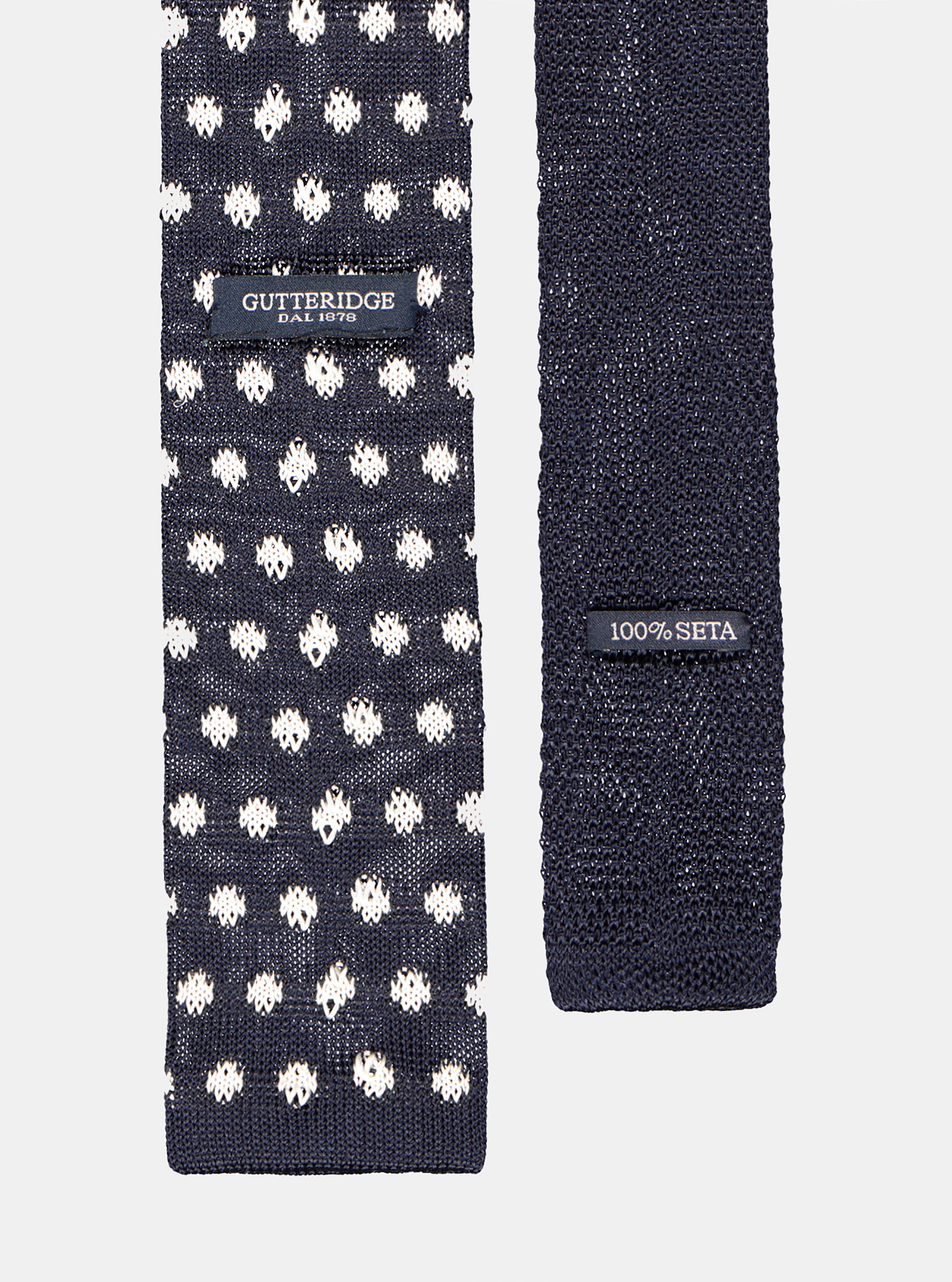 Cravatta in seta a maglia, BLU NAVY