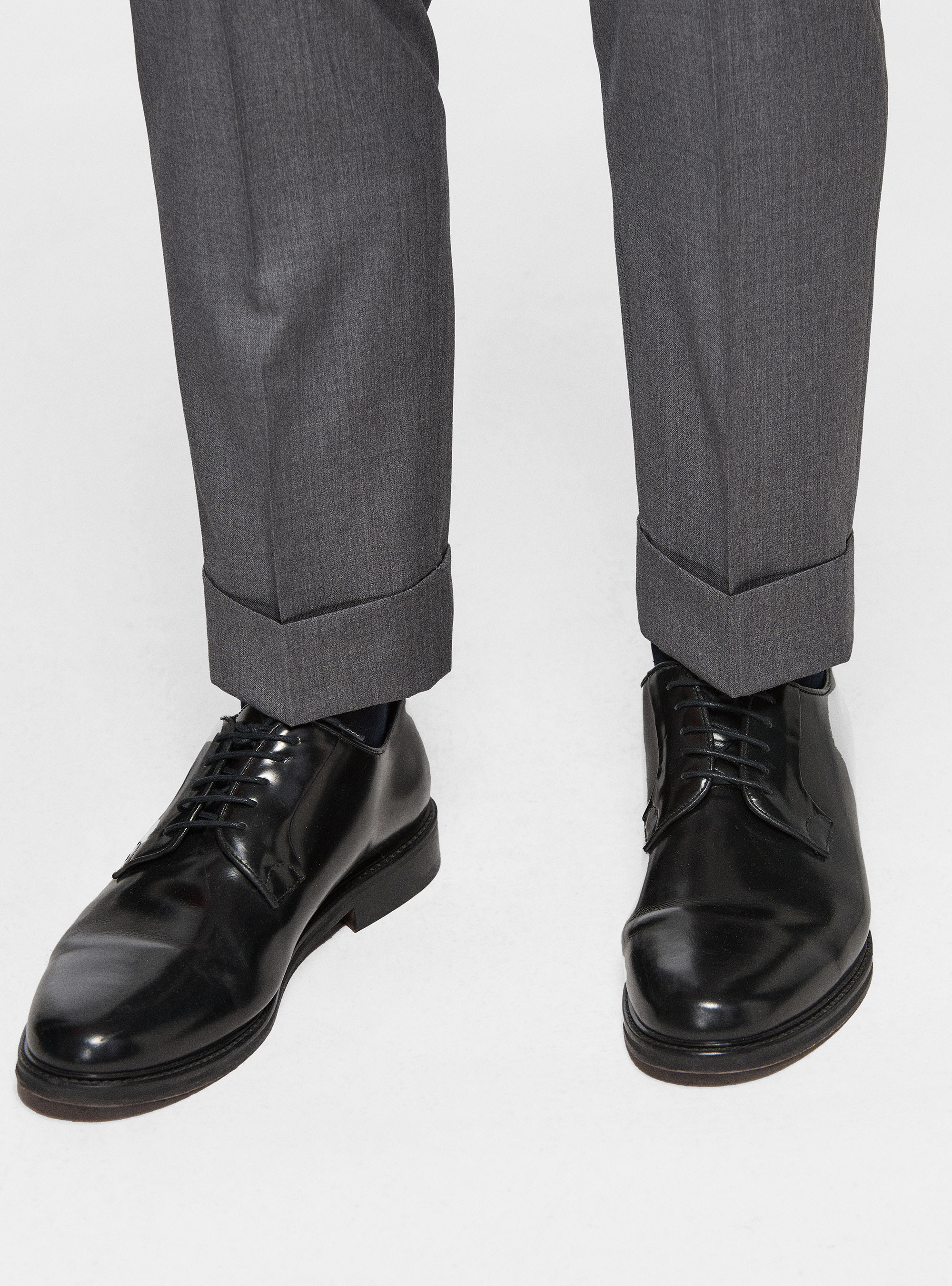 Pantaloni doppia pince in pura lana Reda, GRIGIO CHIARO