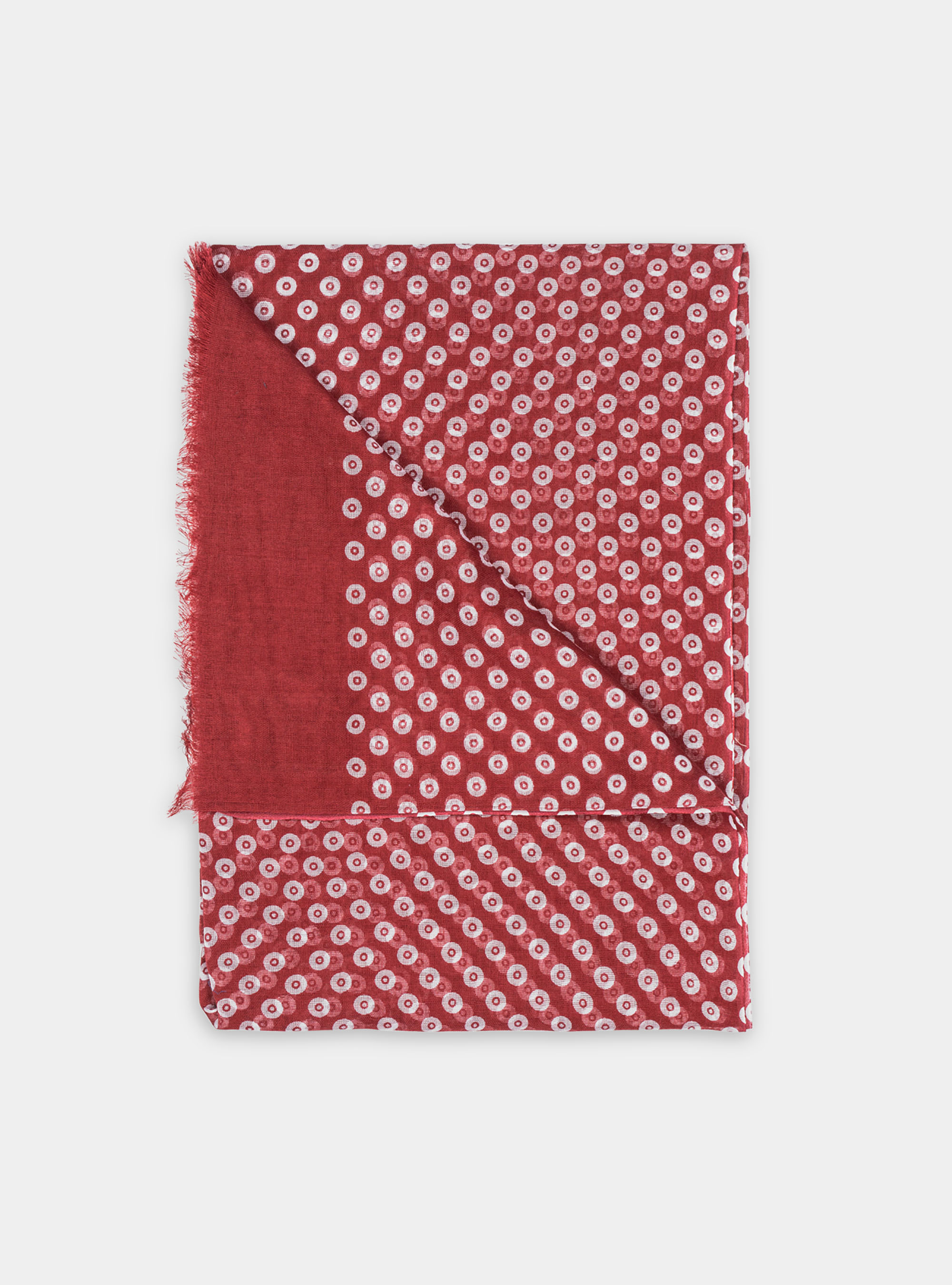 Echarpe en coton de fantaisie, ROUGE