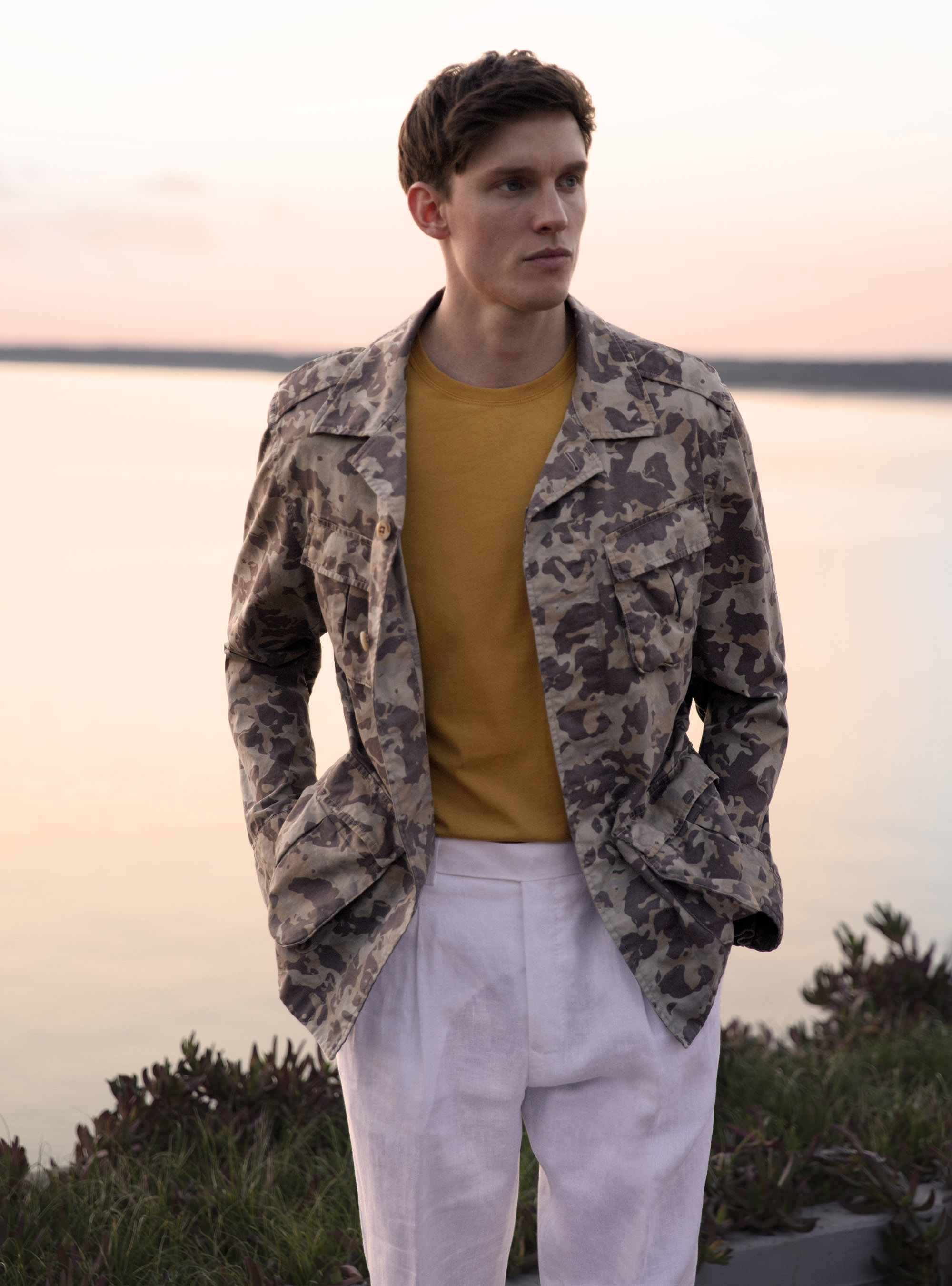 Giacca in cotone camouflage, SABBIA