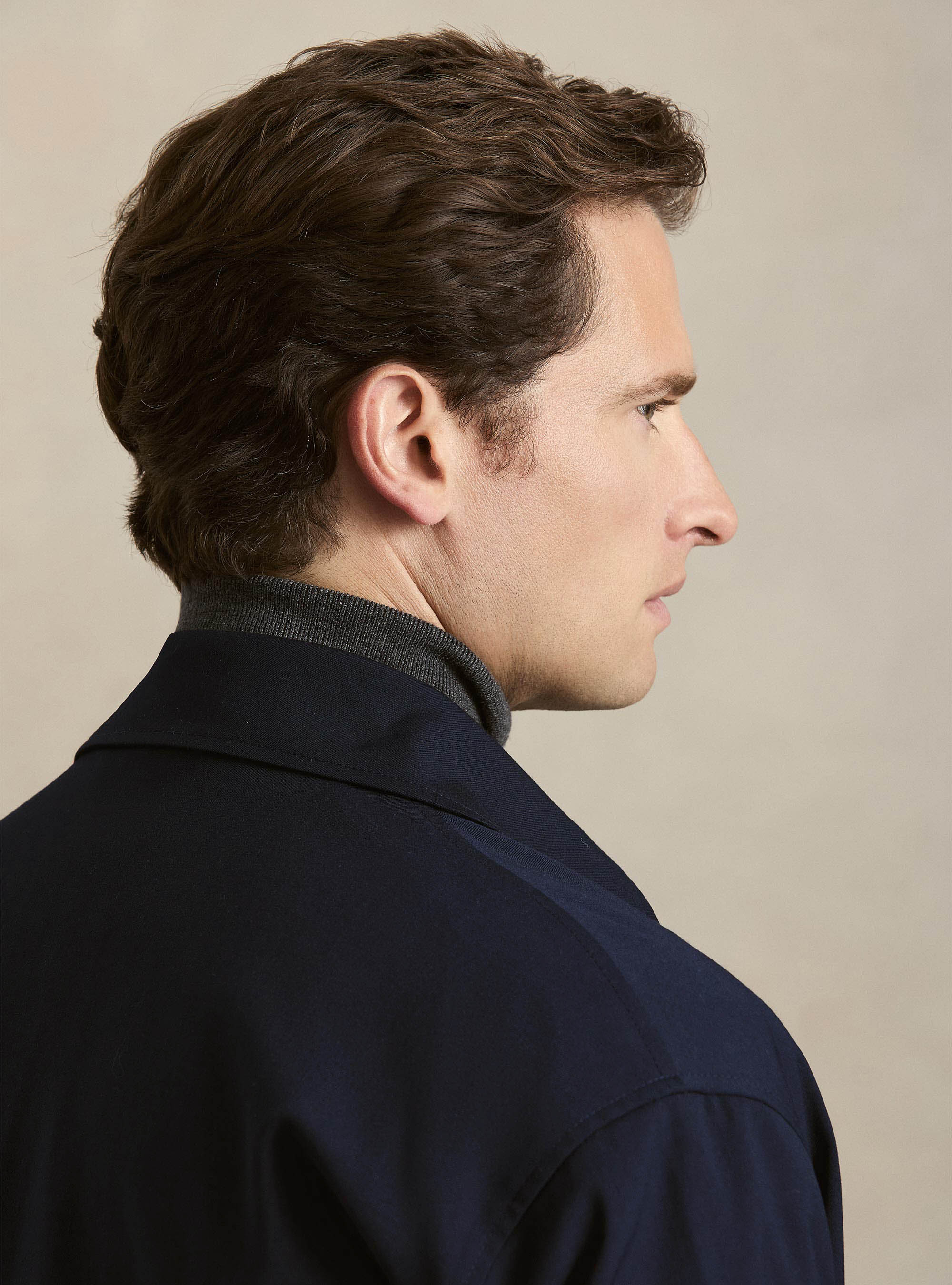 Bomber oversize leggero con colletto, BLU NAVY