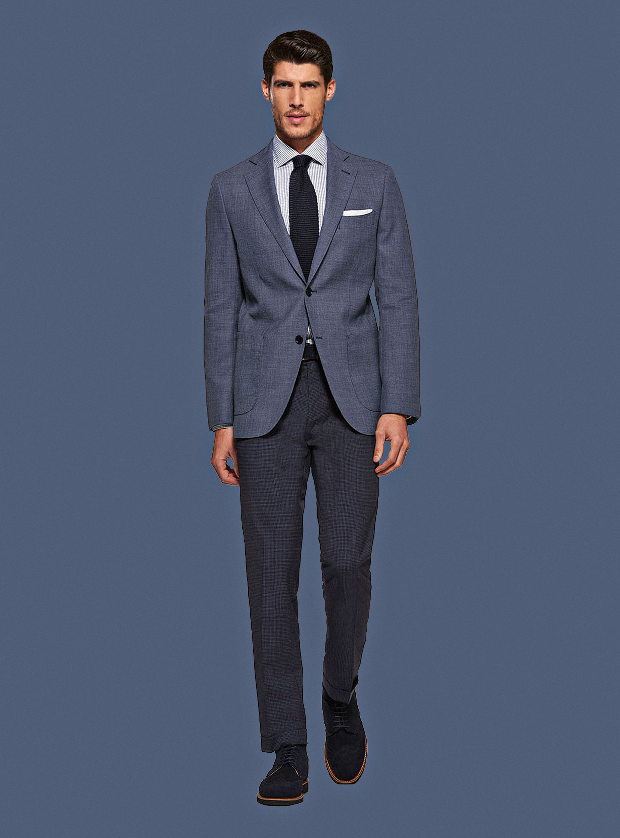 Jacket in cool wool, INK