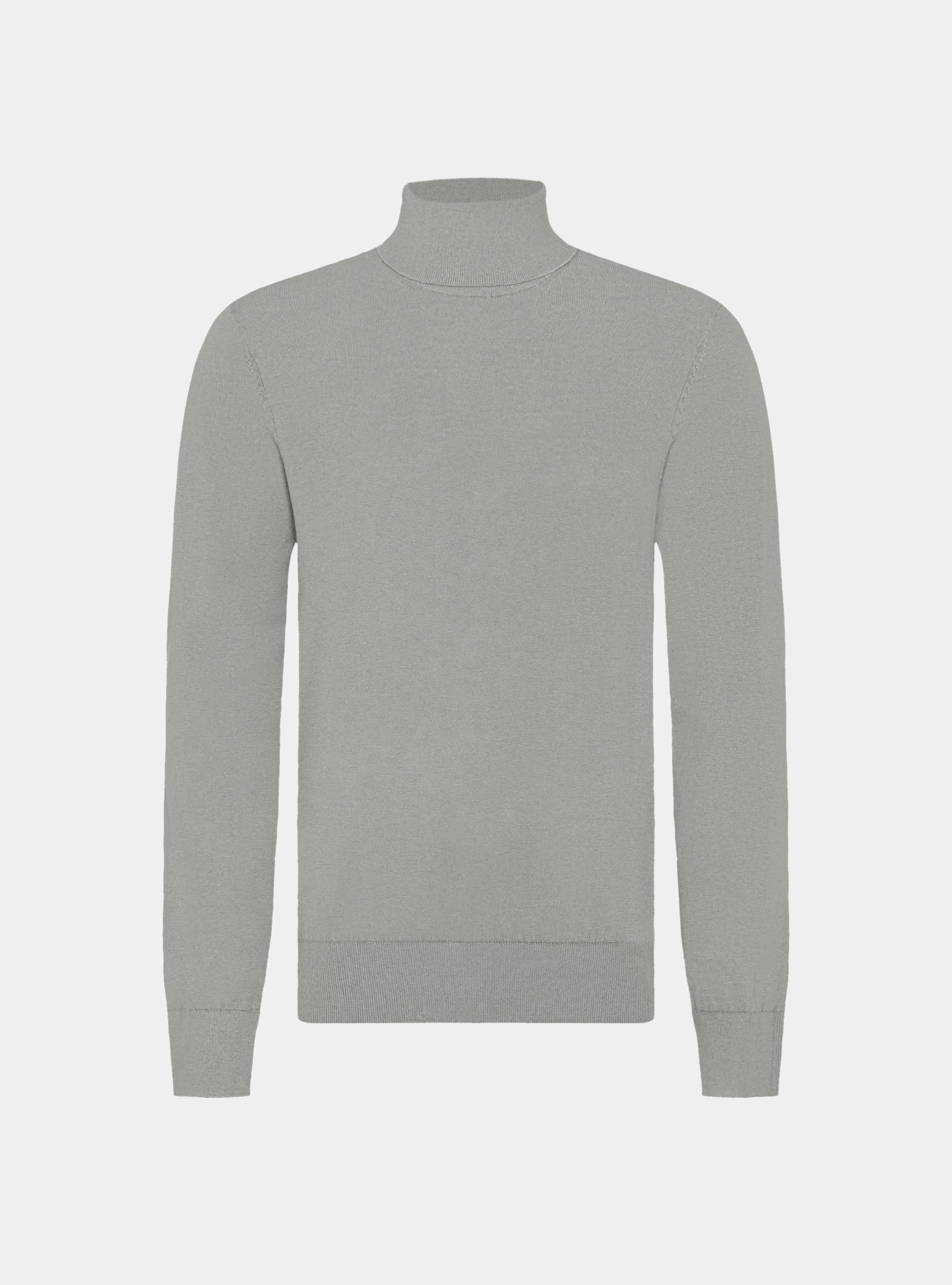 Silk and cashmere cotton turtleneck, GREY