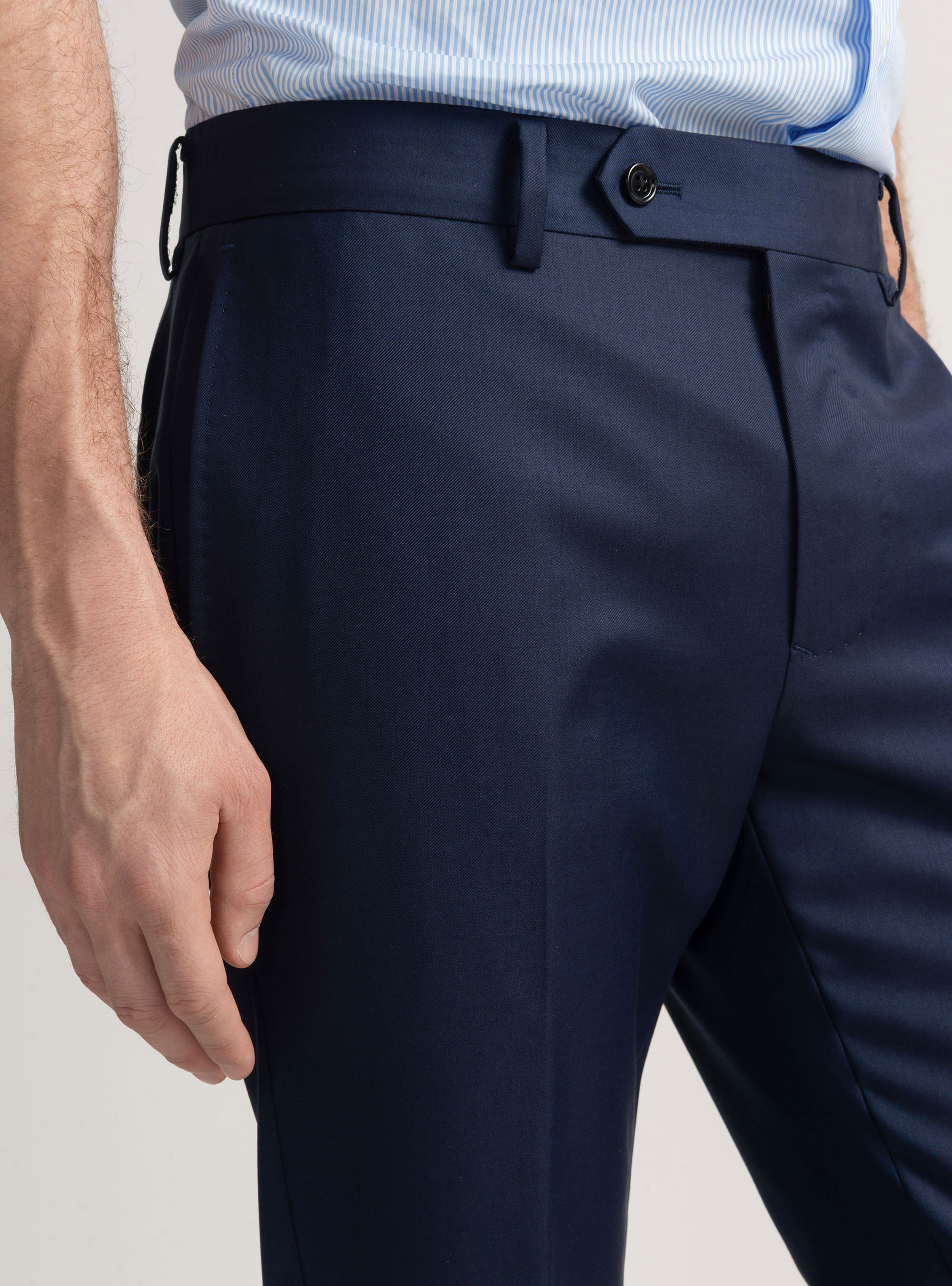 Pantaloni per abito in pura lana Vitale Barberis Canonico, BASALTO