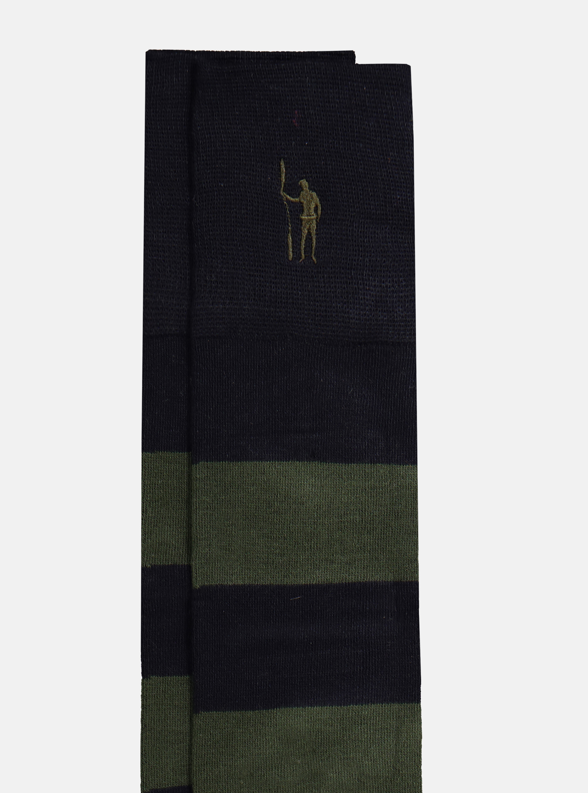 Striped long socks, NAVY BLUE