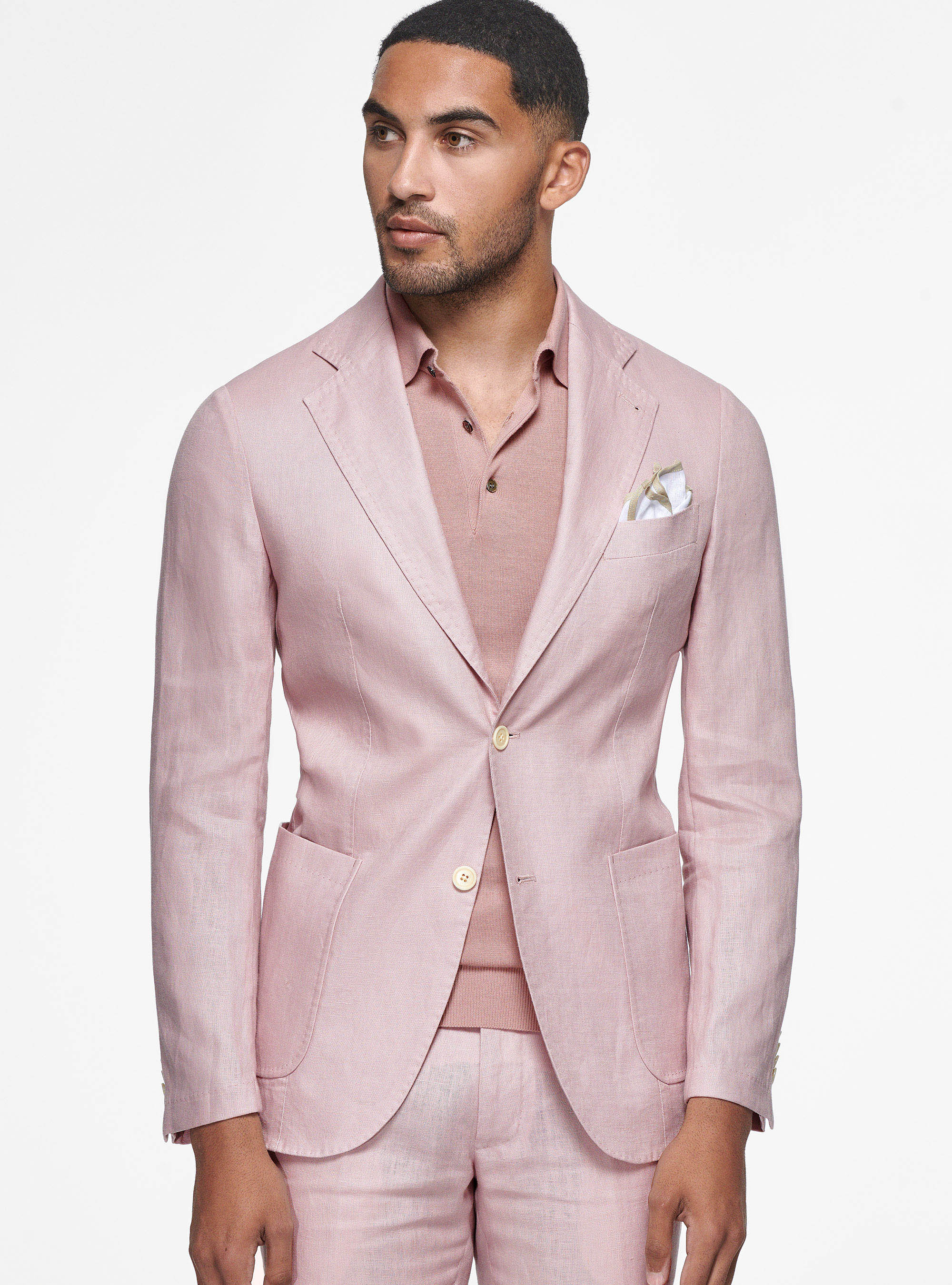 Jacke aus reinem Leinen, 0441C ROSA SCURO