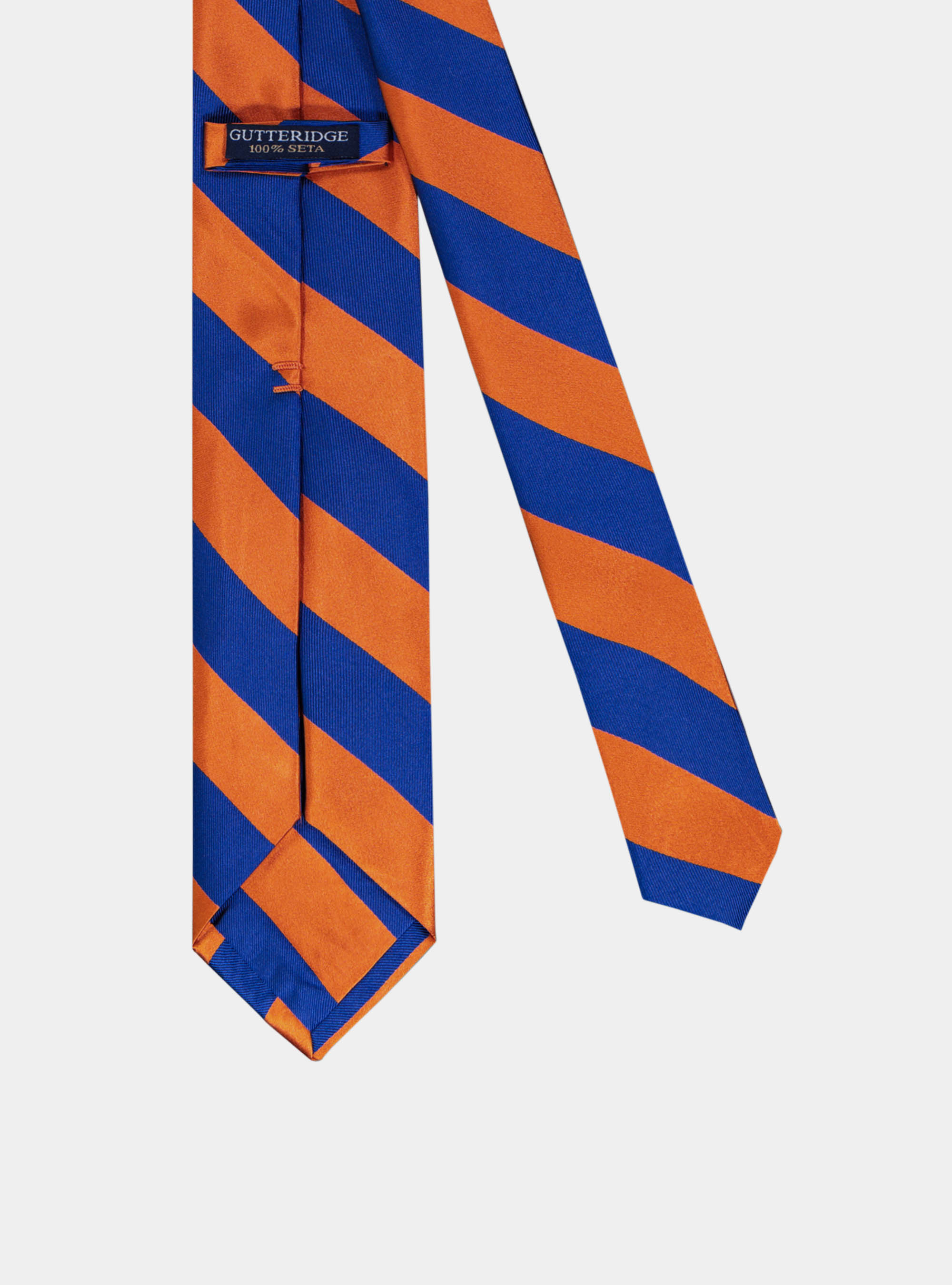 Cravatta regimental in seta, ARANCIONE 0358C