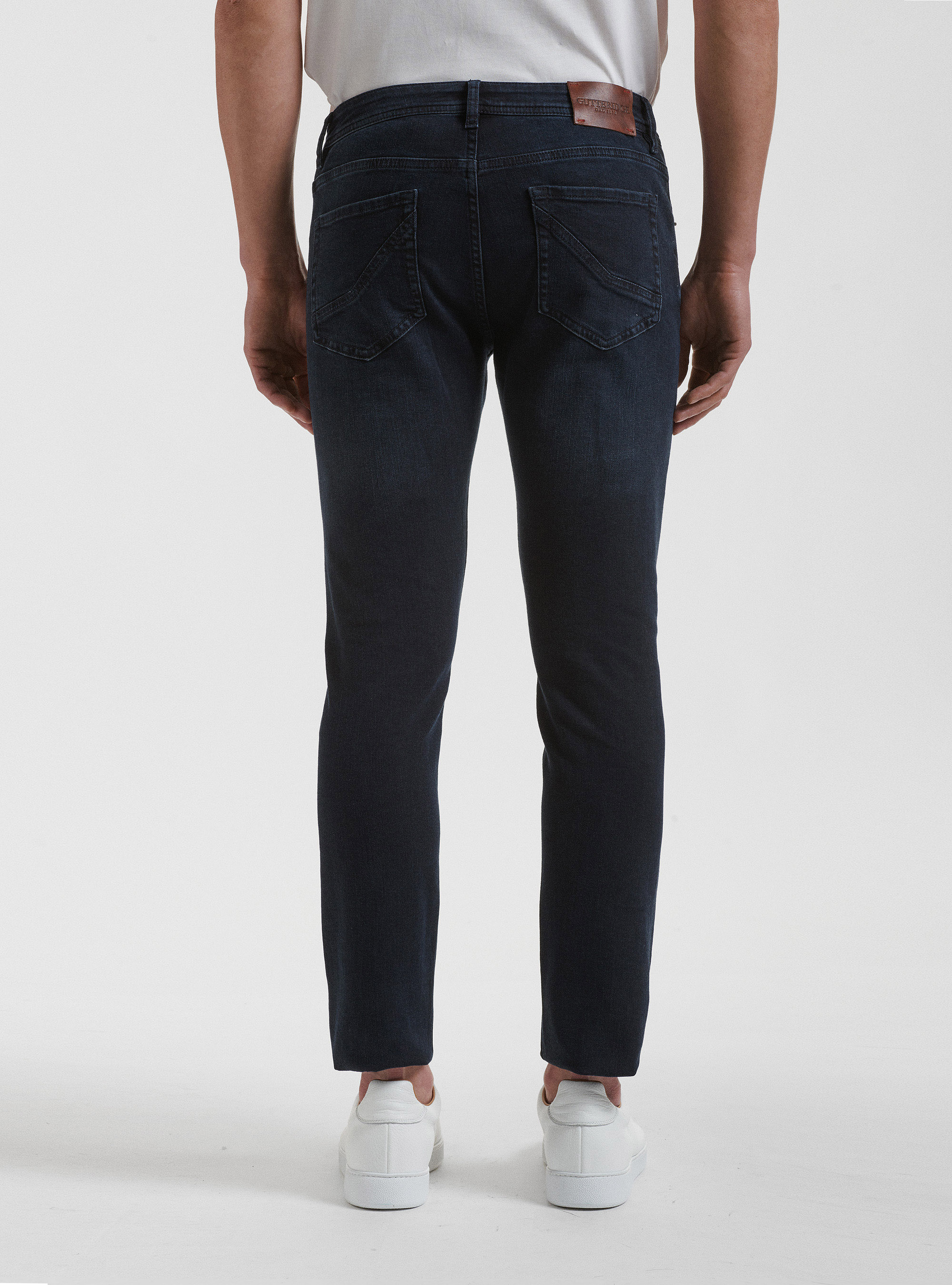 Jeans colorati tinto filo, BLU NAVY