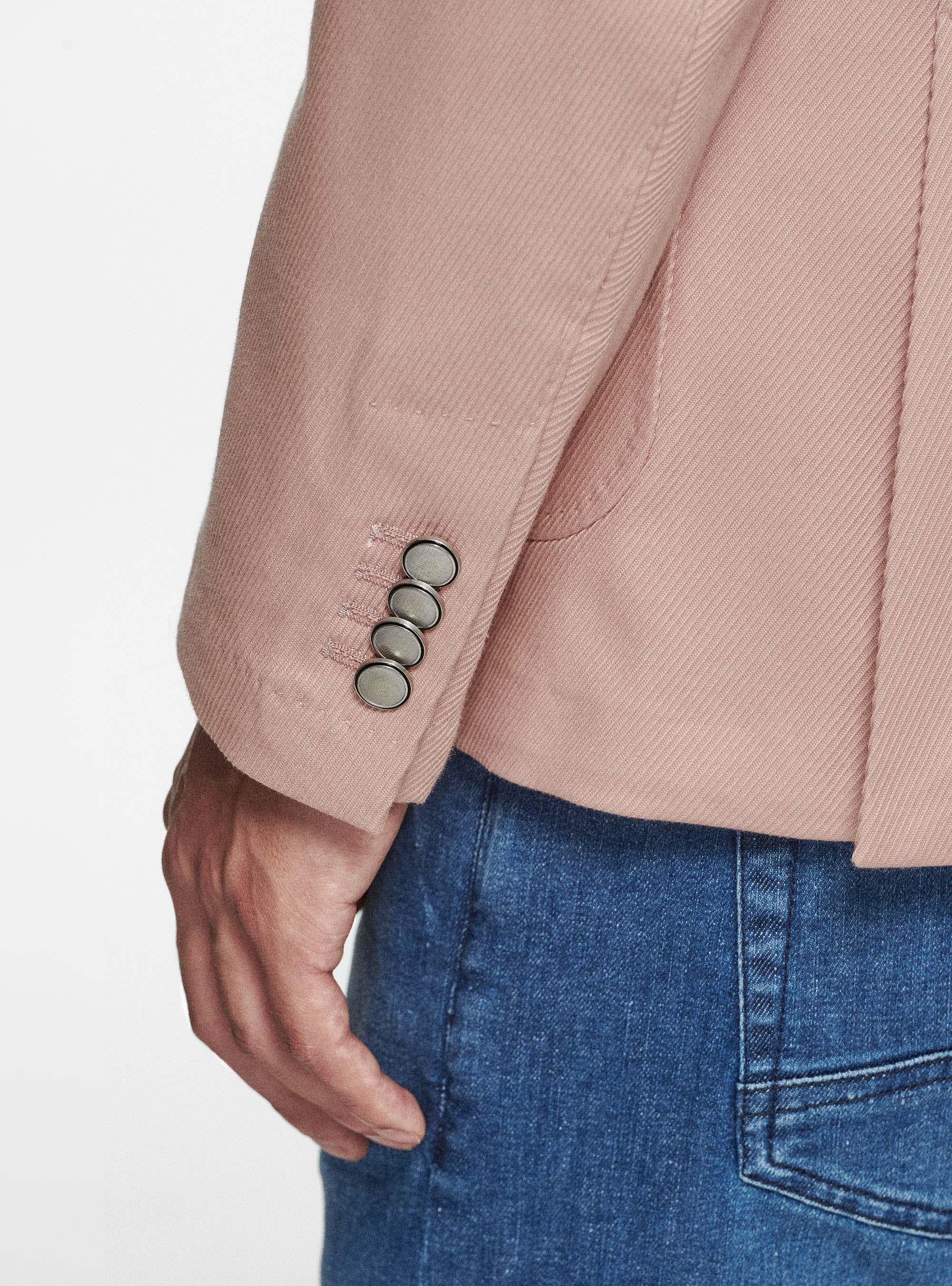 Americana diagonal de algodón, ROSA ANTICO 0462C