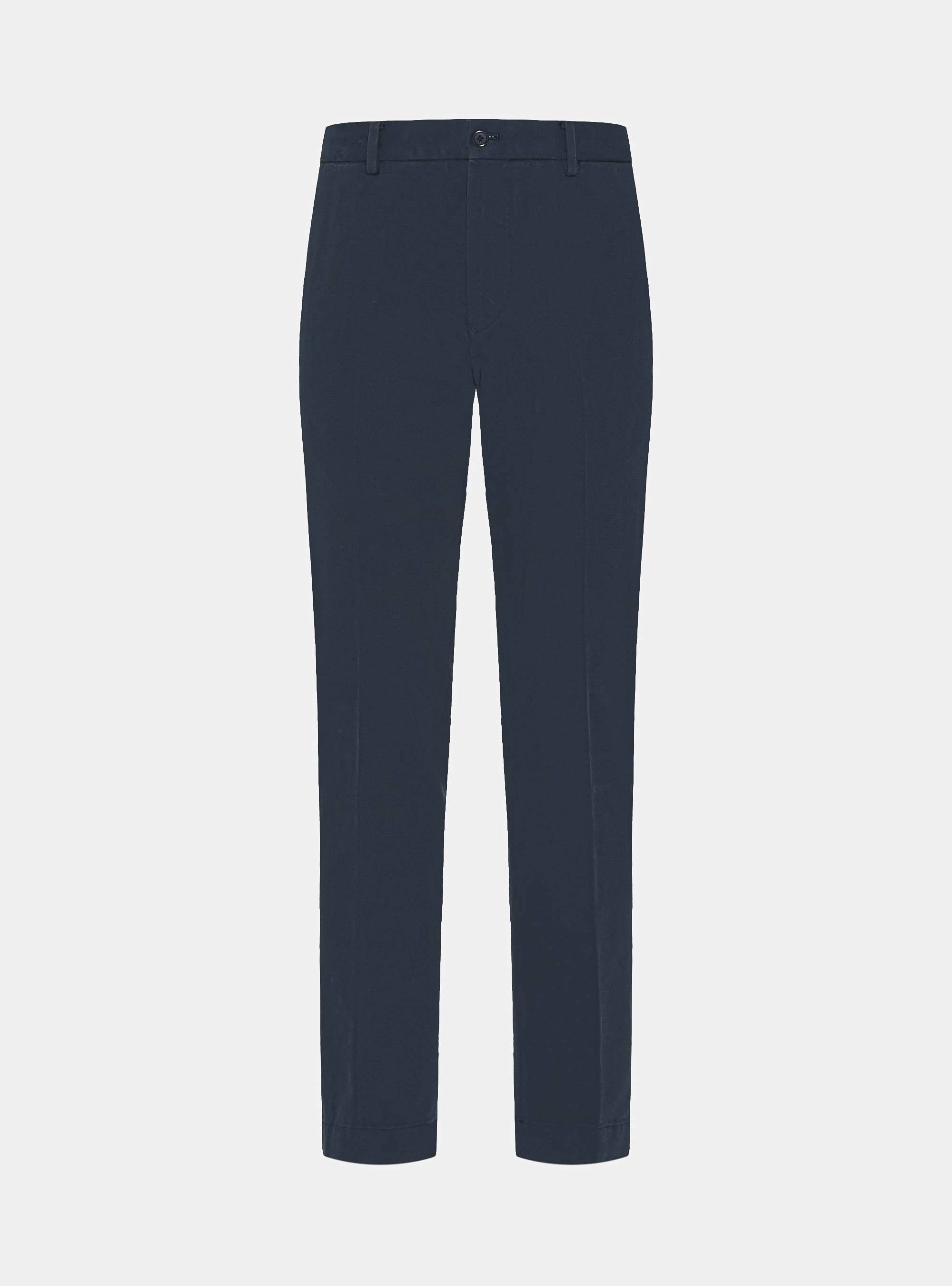 Cotton and cashmere twill trousers, NAVY BLUE