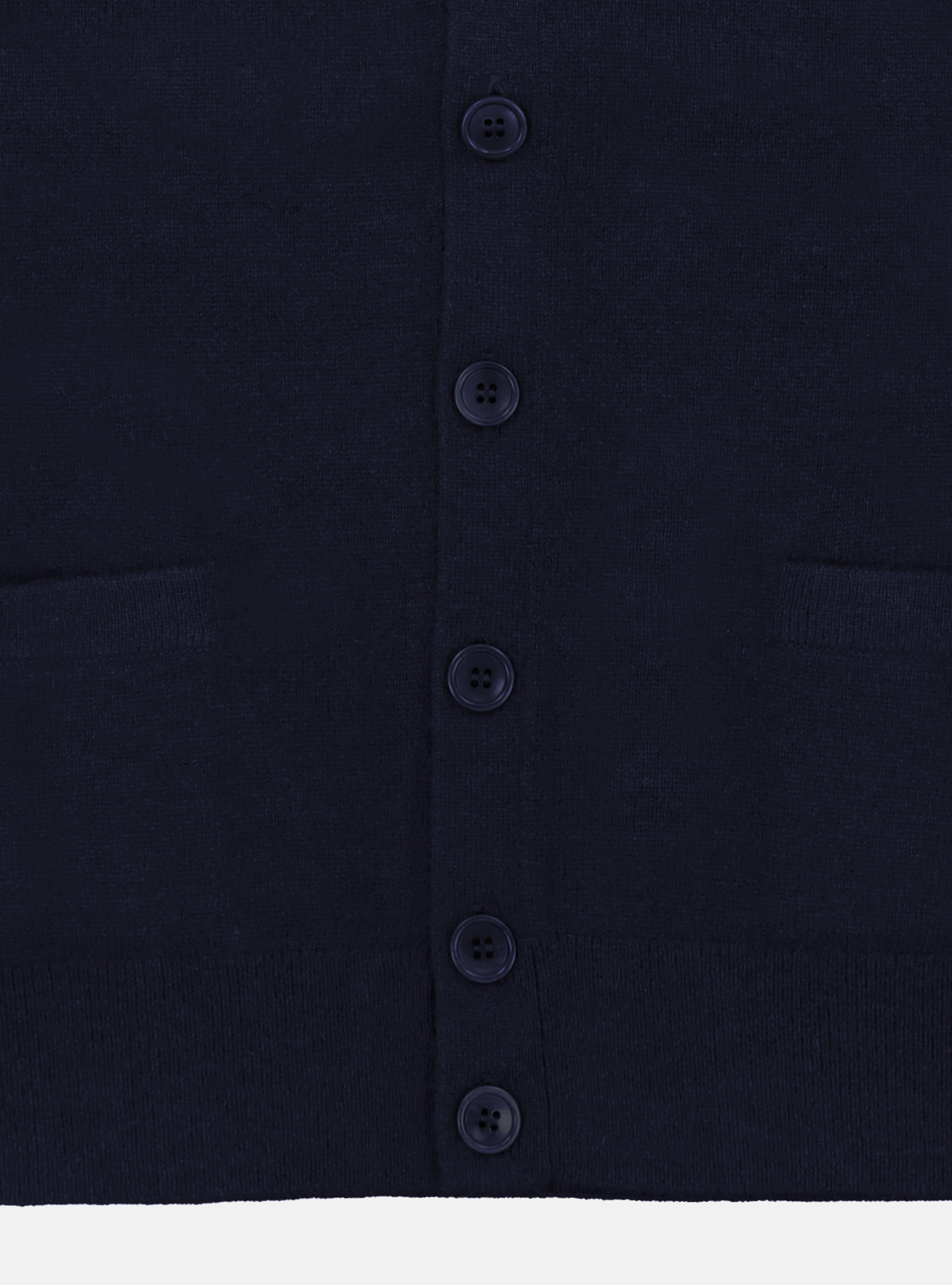 Pull gilet 100% cachemire, BLEU MARINE