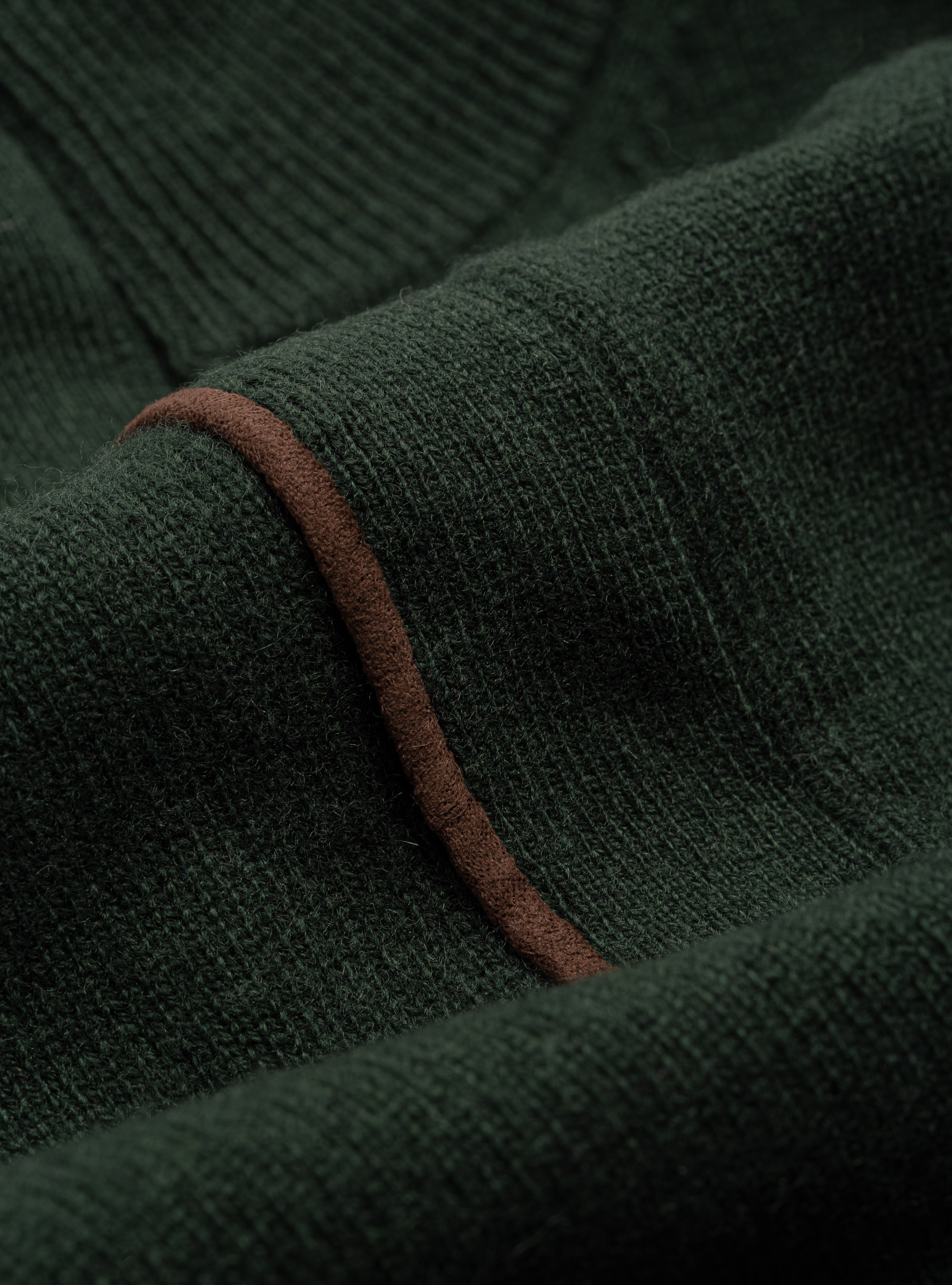 Half-zip sweater with patches in lambswool wool and cashmere, GREEN