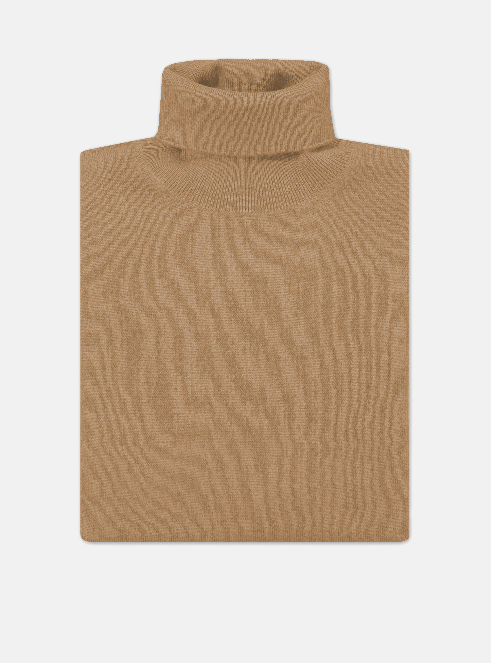 100% High neck sweater, SAND