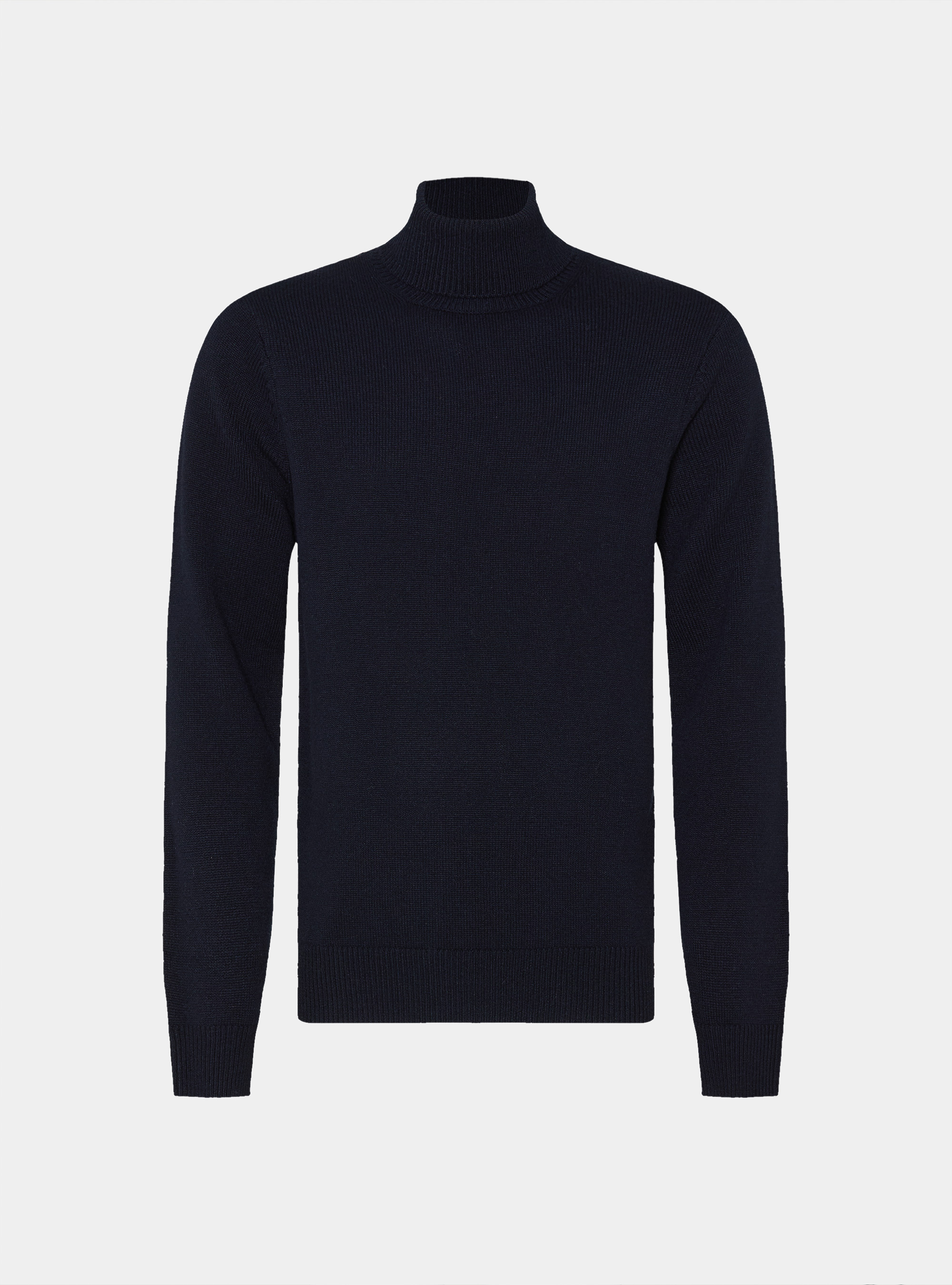Punto de cuello alto en lana merino, AZUL MARINO