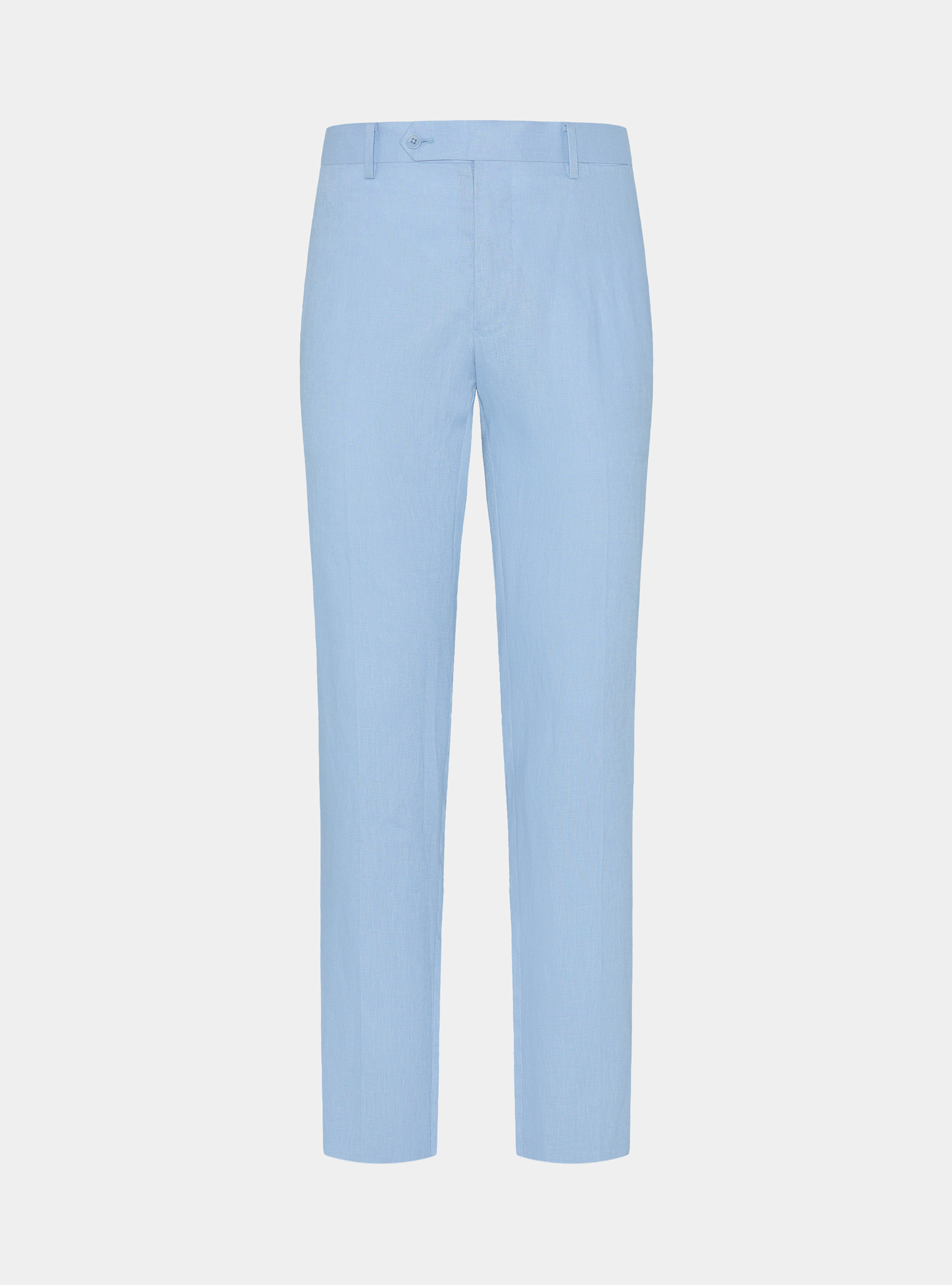 Pure linen suit trousers, 0266C AZZURRO
