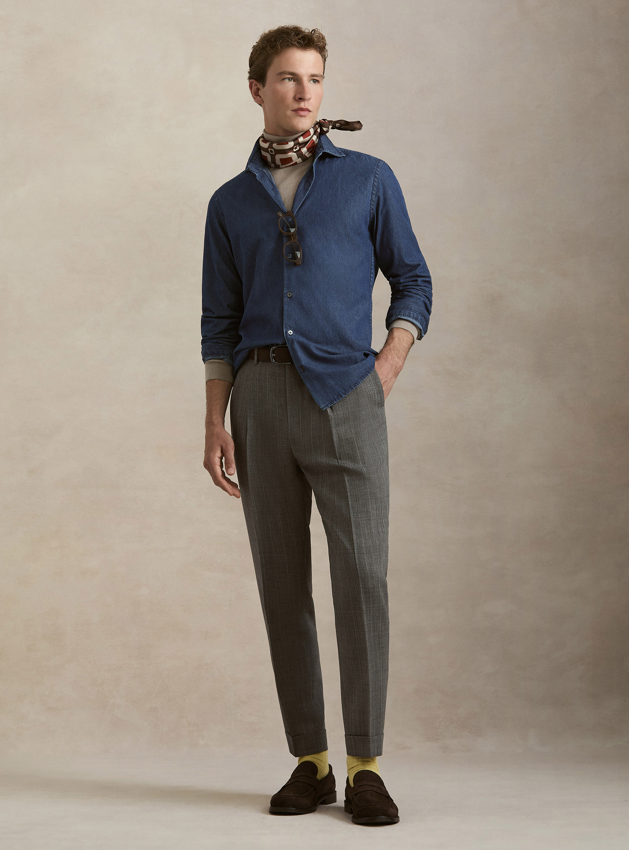 Camicia in denim, BLU