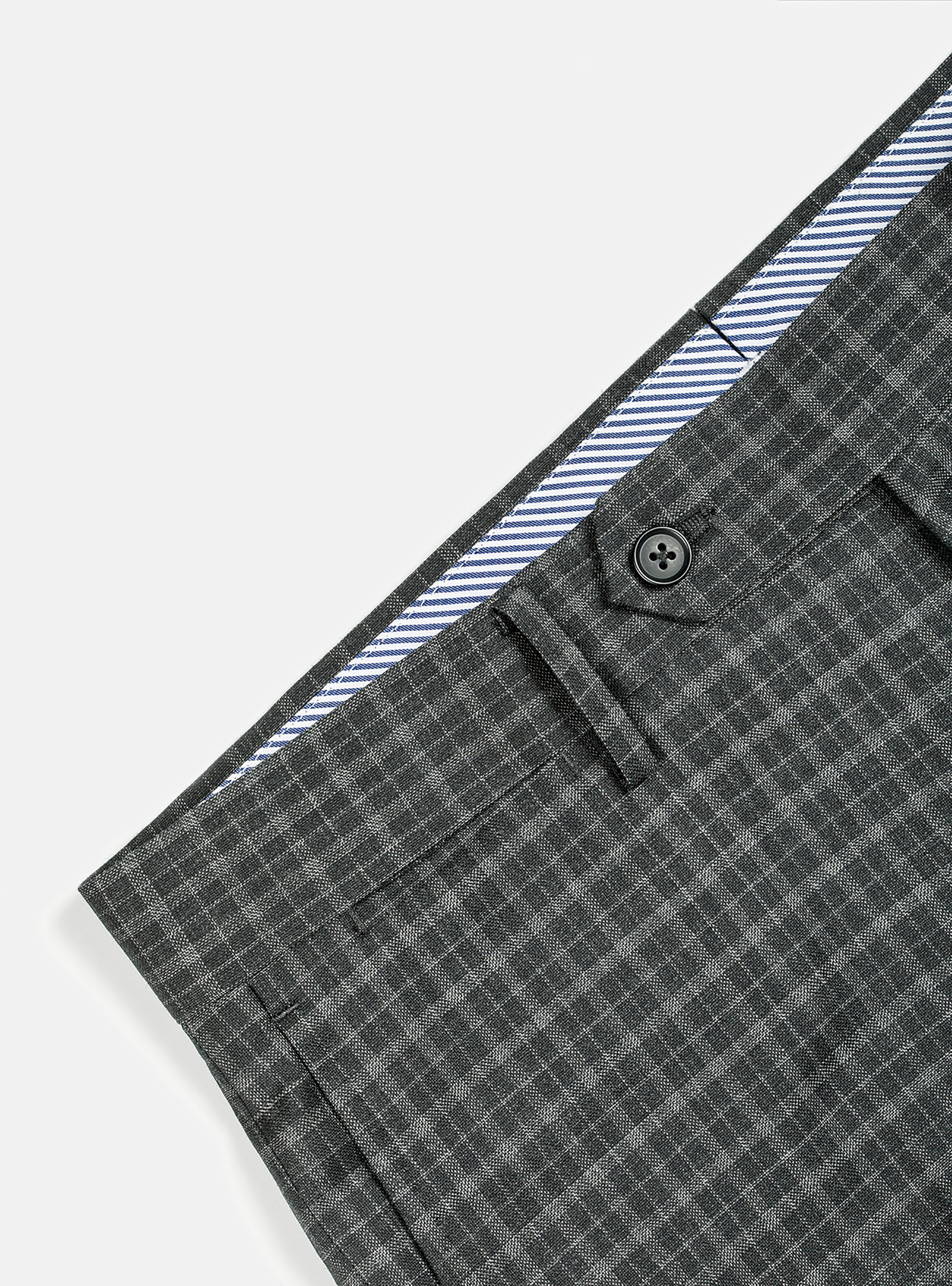 WOOL SLIM FIT TROUSERS WITH PLEATS, ASPHALT GREY