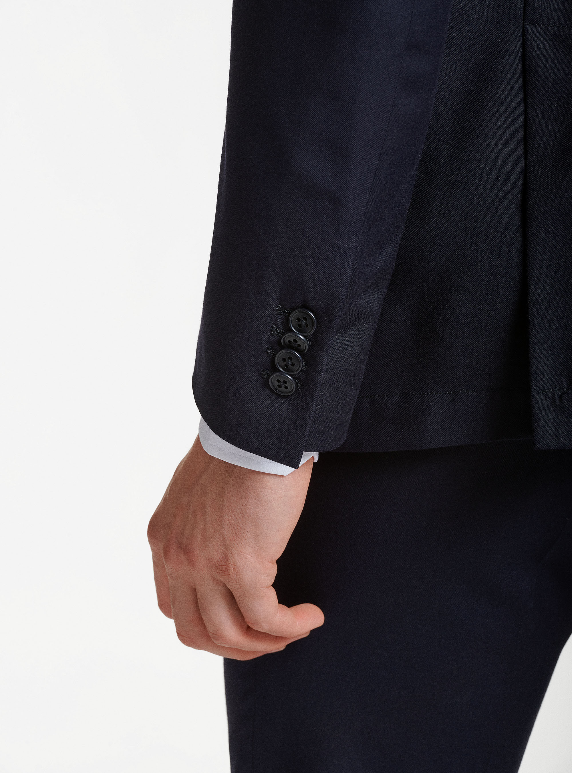 Slim-fit suit blazer, NAVY BLUE