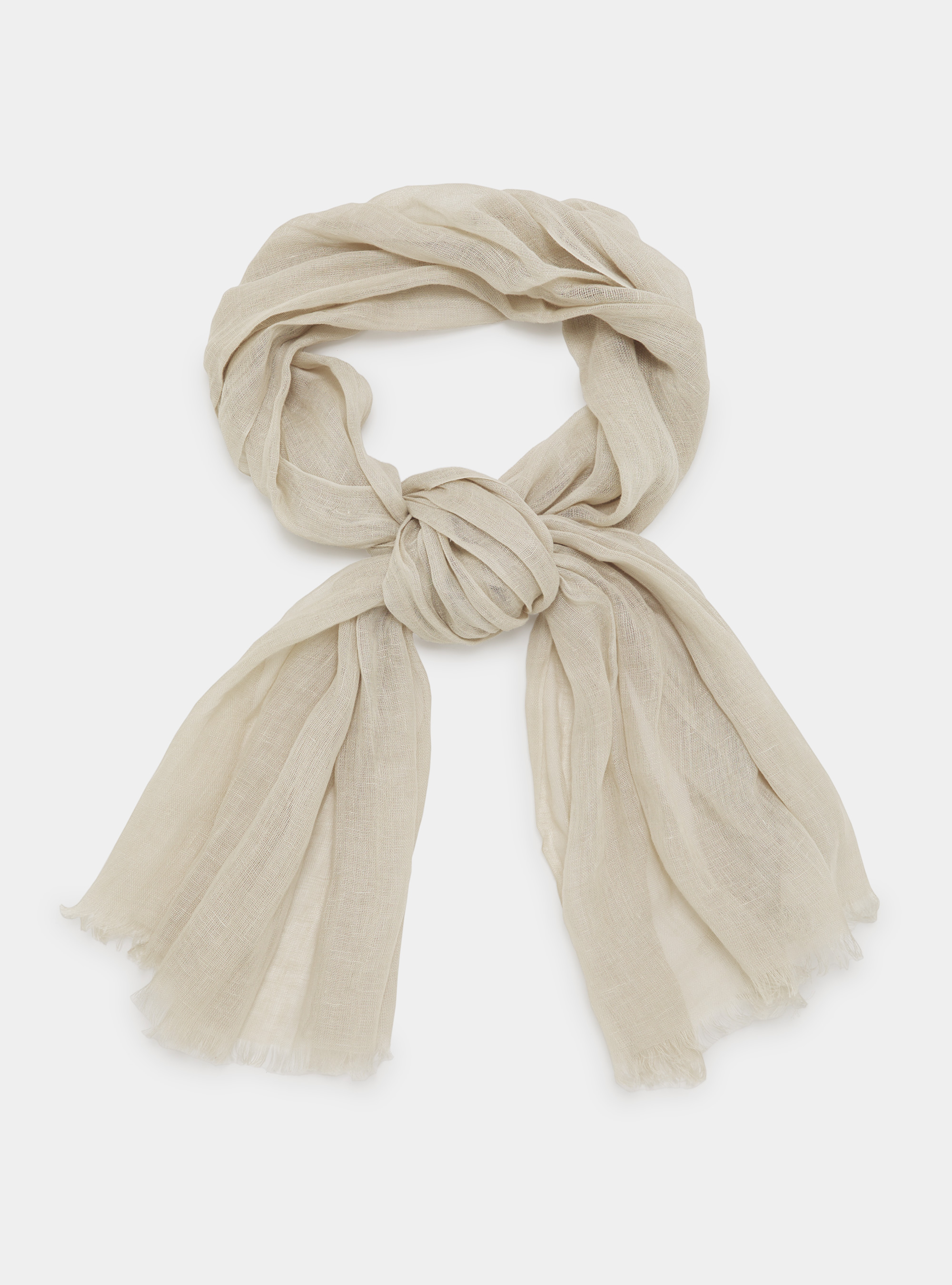 Linen scarf, SAND