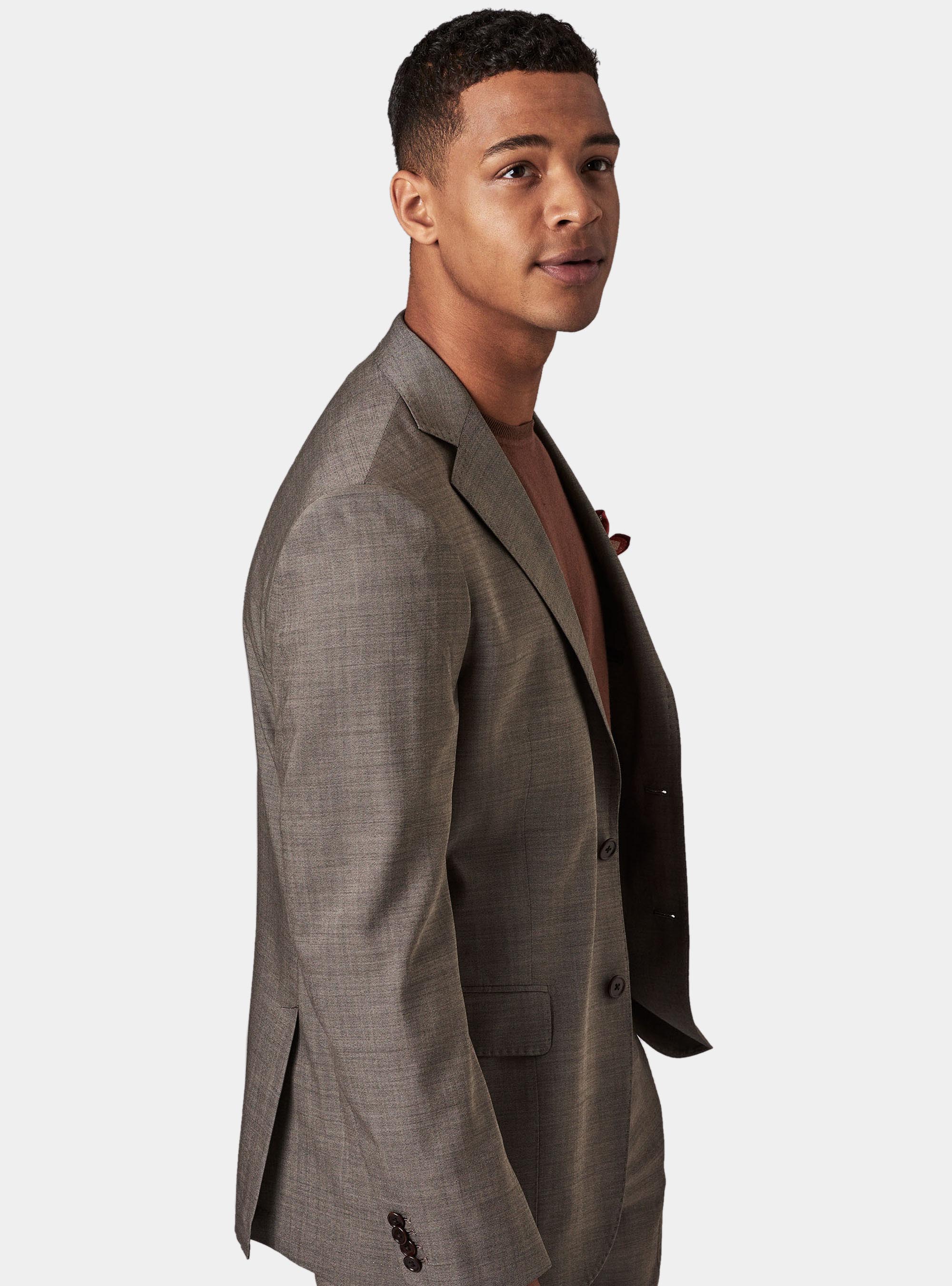 Giacca in pura lana superfine 120, ECRU