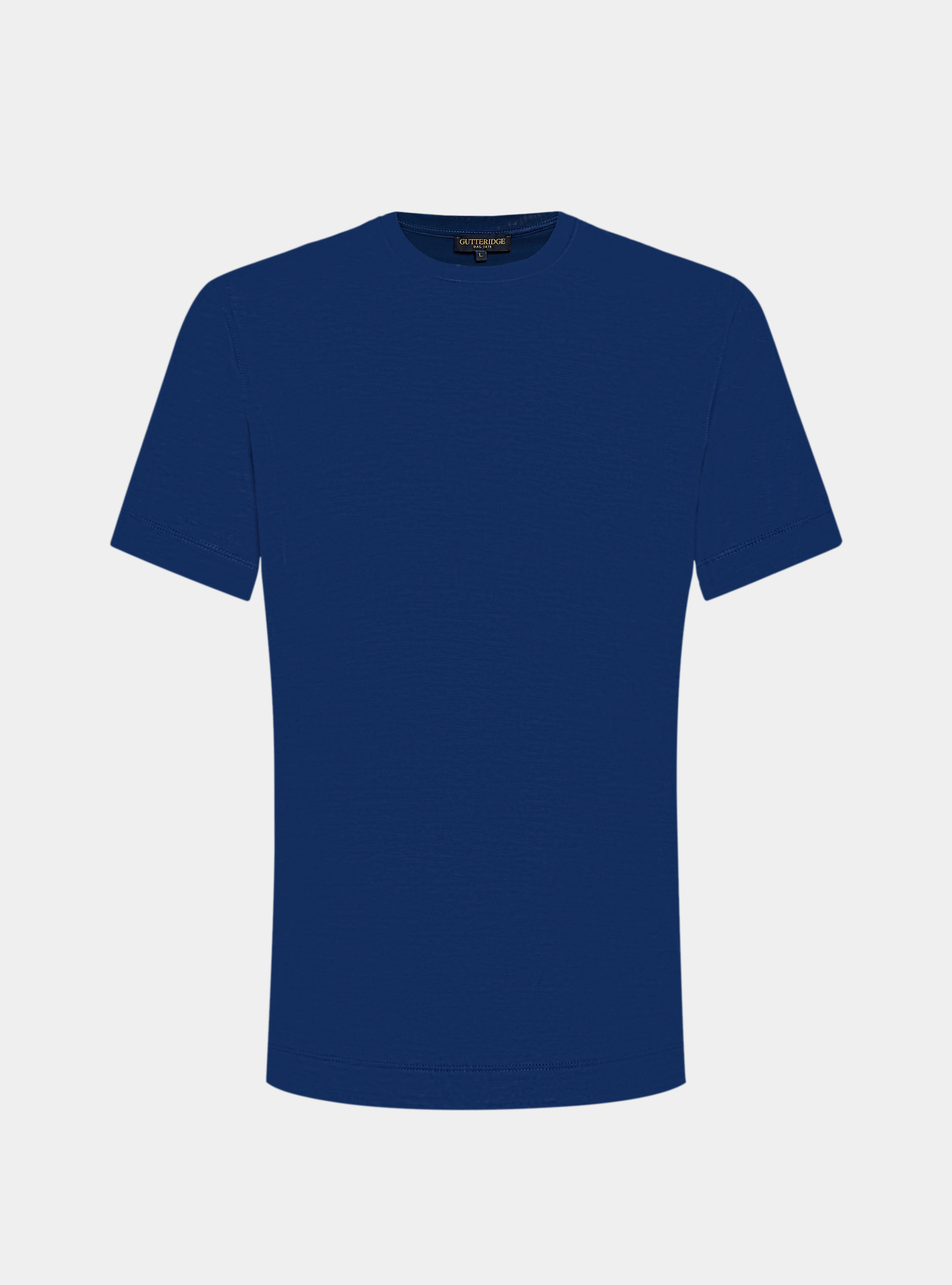 T-shirt mezza manica in filo di scozia, BLU