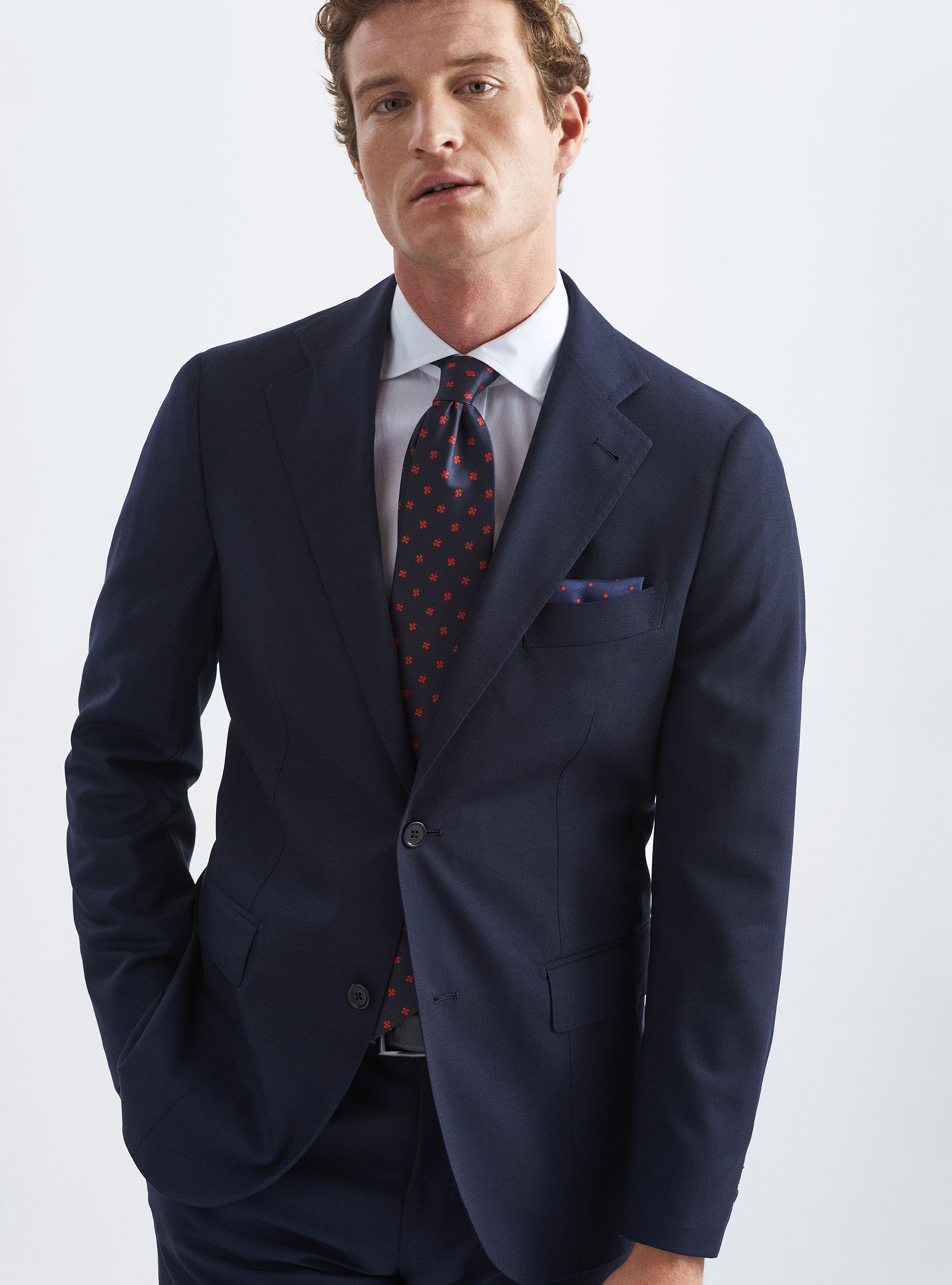 Giacca per abito in fresco lana, BLU NAVY