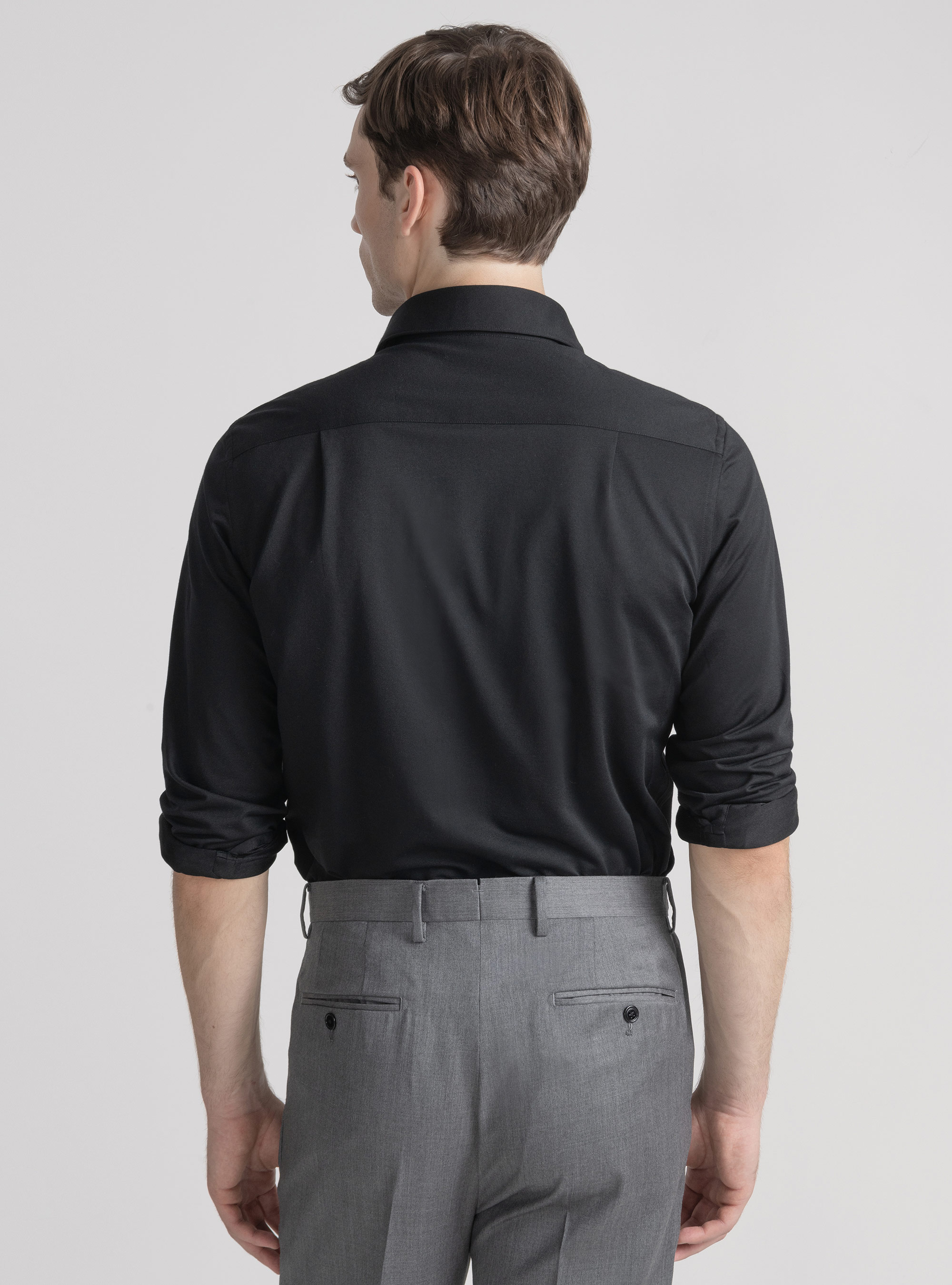 Jersey-Shirt aus Baumwollmischung, NERO 0100C